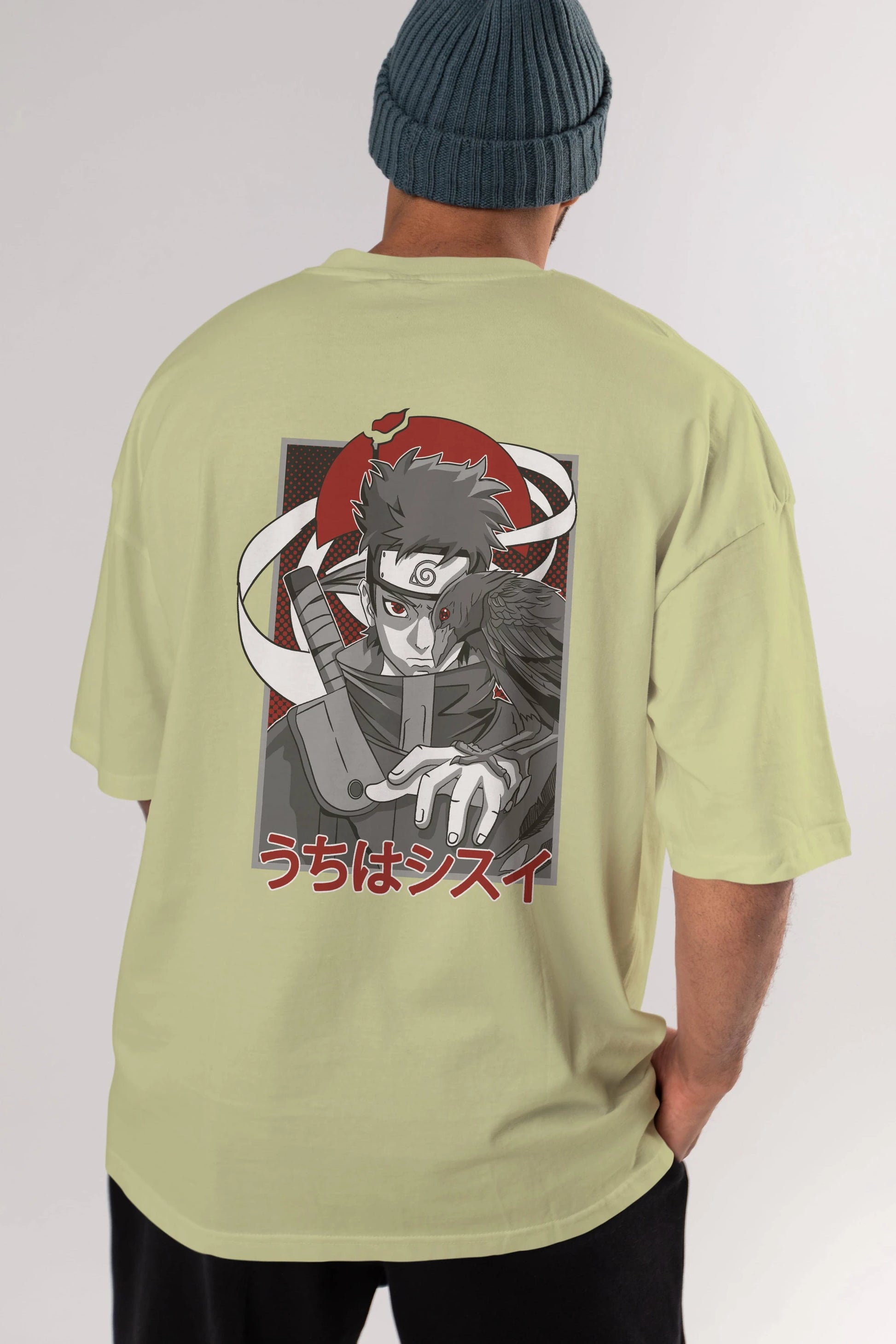 SHISUI UCHIHA NARUTO Anime Arka Baskılı Oversize t-shirt Erkek Kadın Unisex