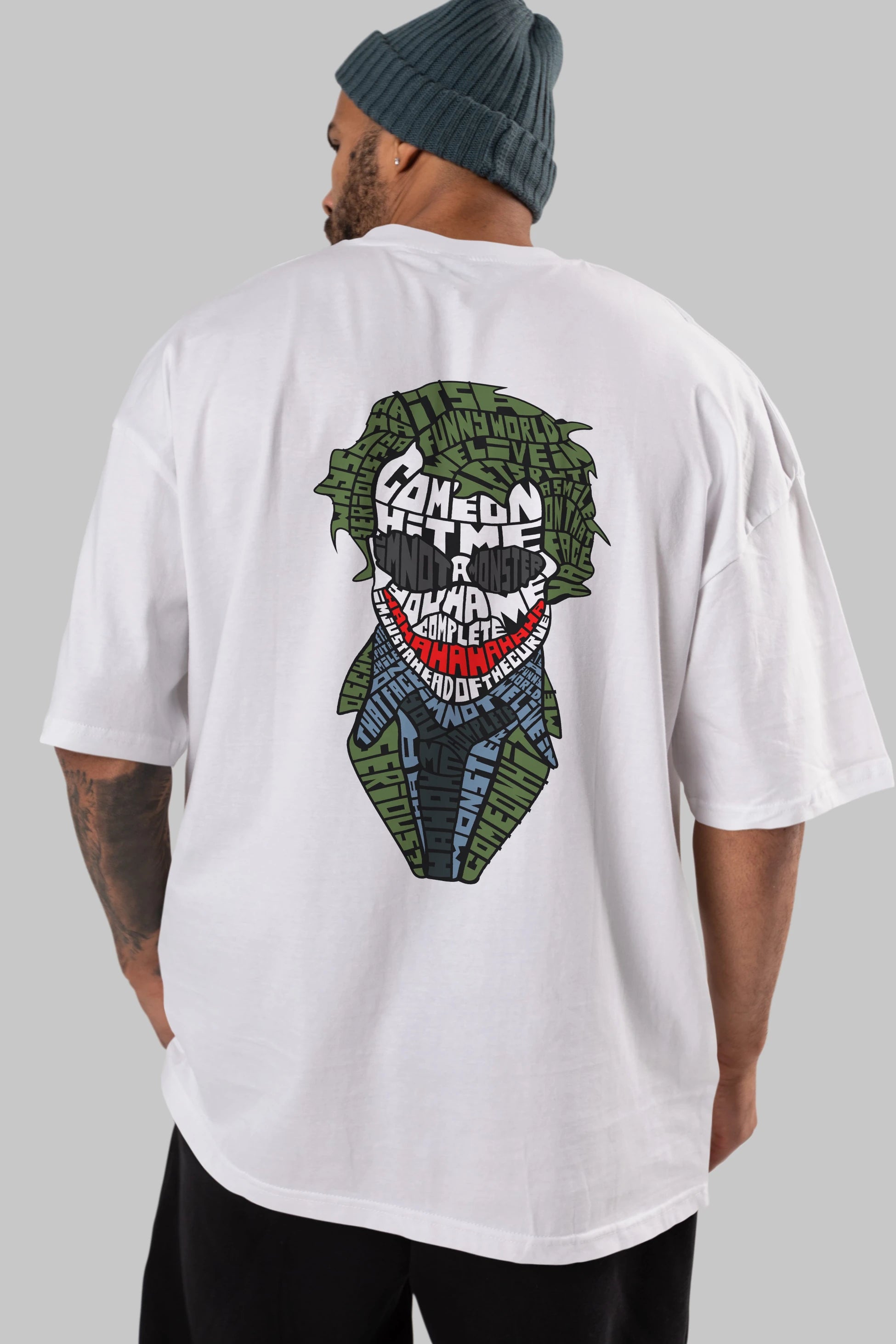 Why So Serious Arka Baskılı Oversize t-shirt %100 pamuk Erkek Kadın Unisex