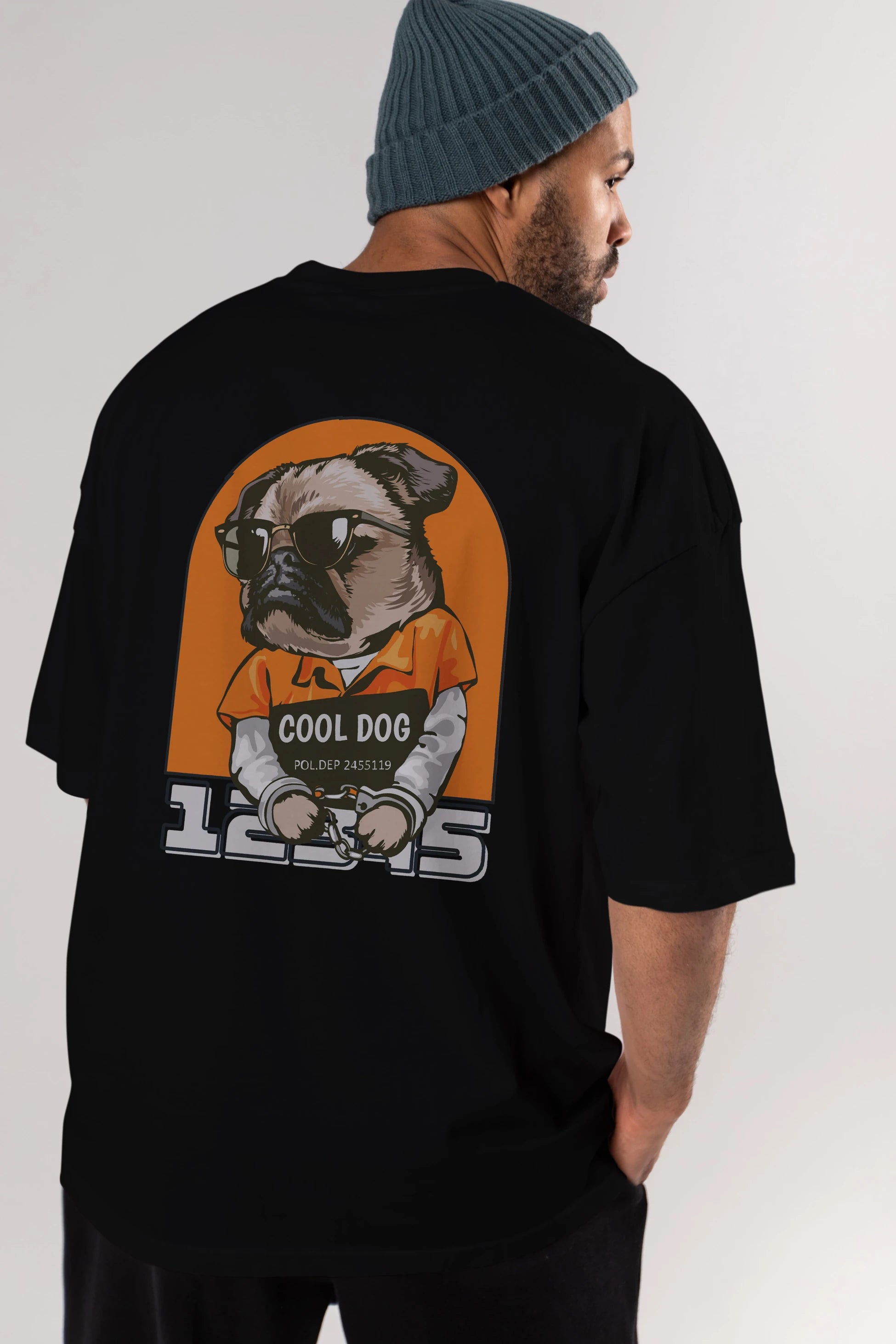 Cool Dog Arka Baskılı Oversize t-shirt Erkek Kadın Unisex