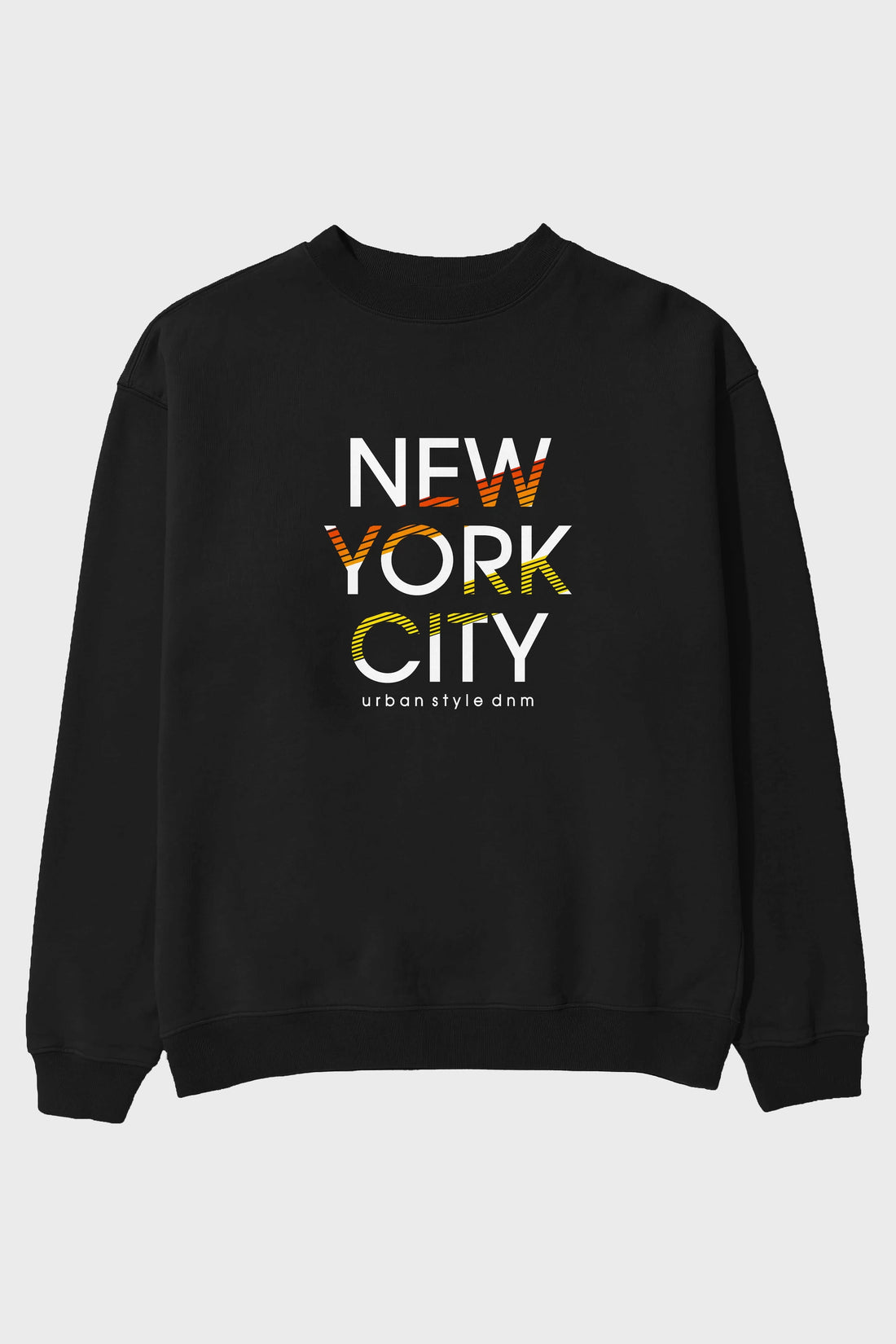 New York City Style Ön Baskılı Oversize Sweatshirt Erkek Kadın Unisex