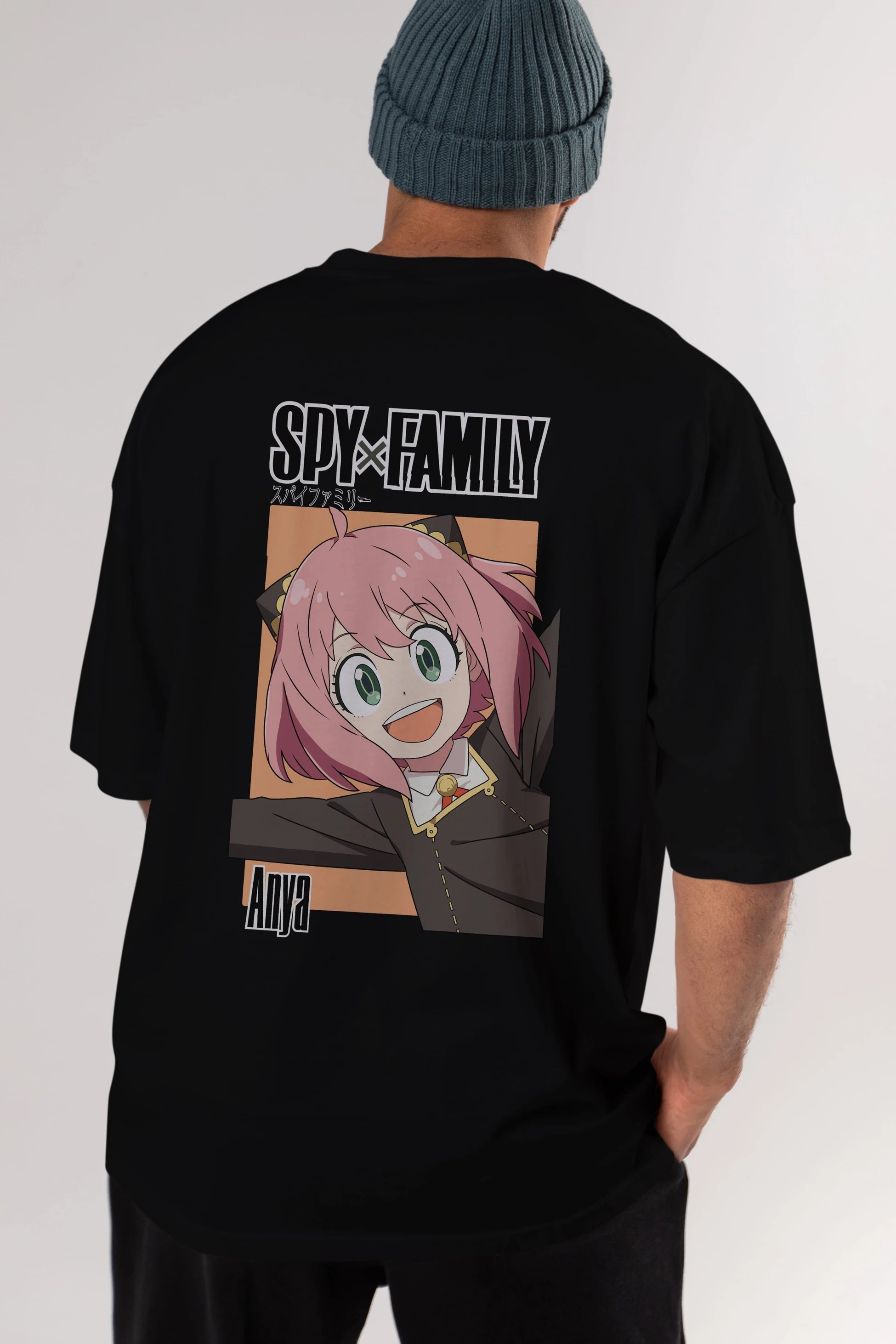 SPY X FAMILY Anya Anime Arka Baskılı Oversize t-shirt Erkek Kadın Unisex