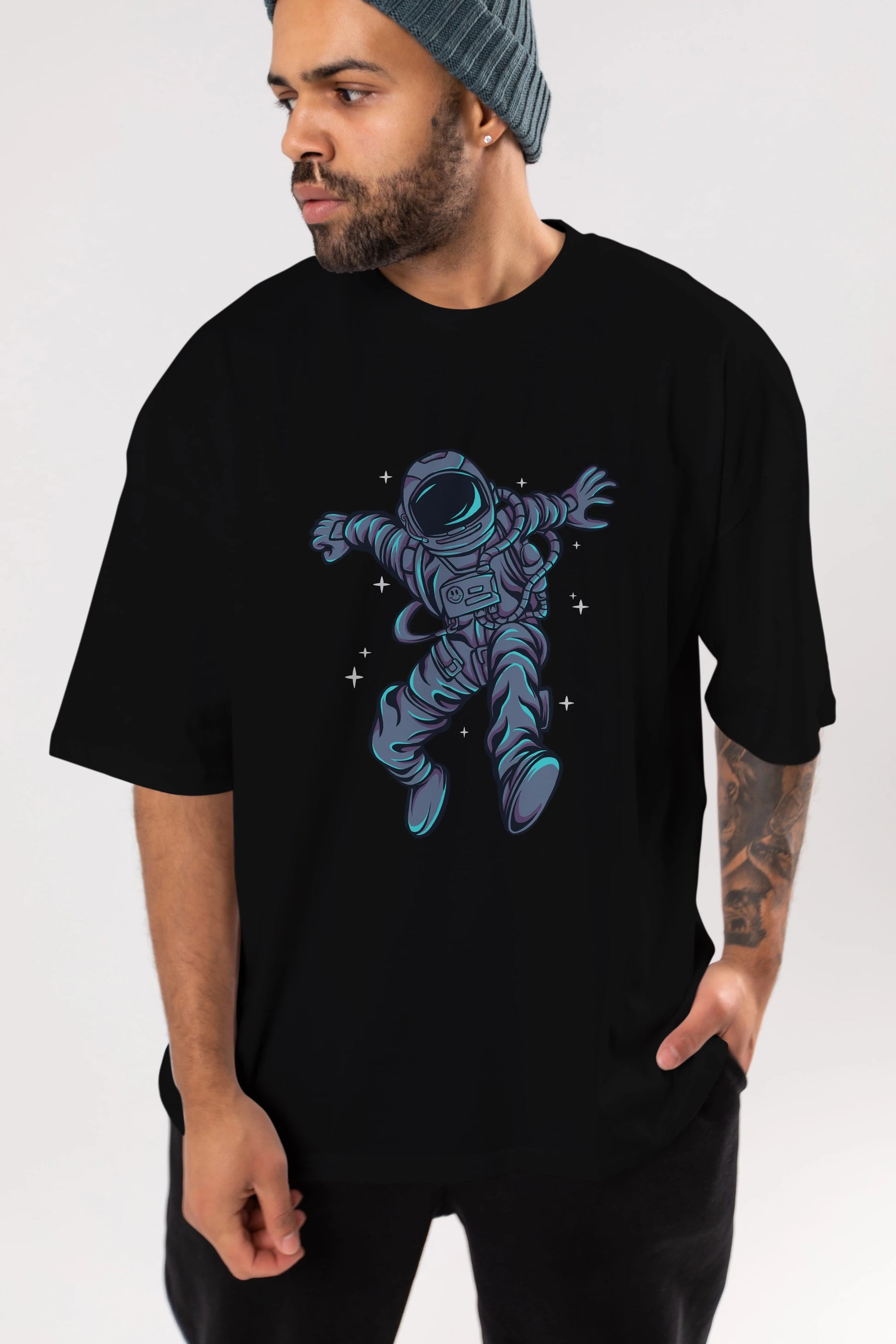 Astrostars tshirt Ön Baskılı Oversize t-shirt Erkek Kadın Unisex