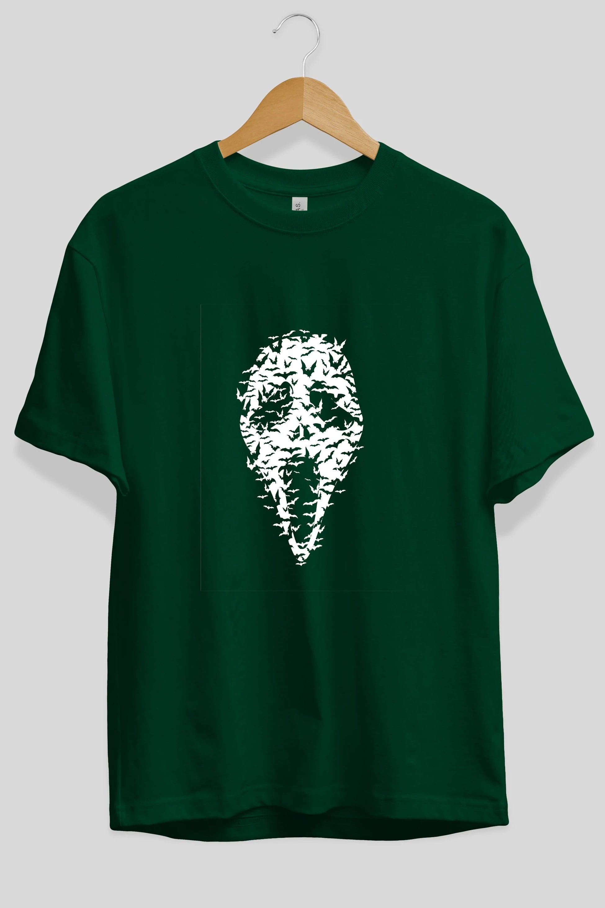 Ghost Face Bats Ön Baskılı Oversize t-shirt %100 pamuk Erkek Kadın Unisex