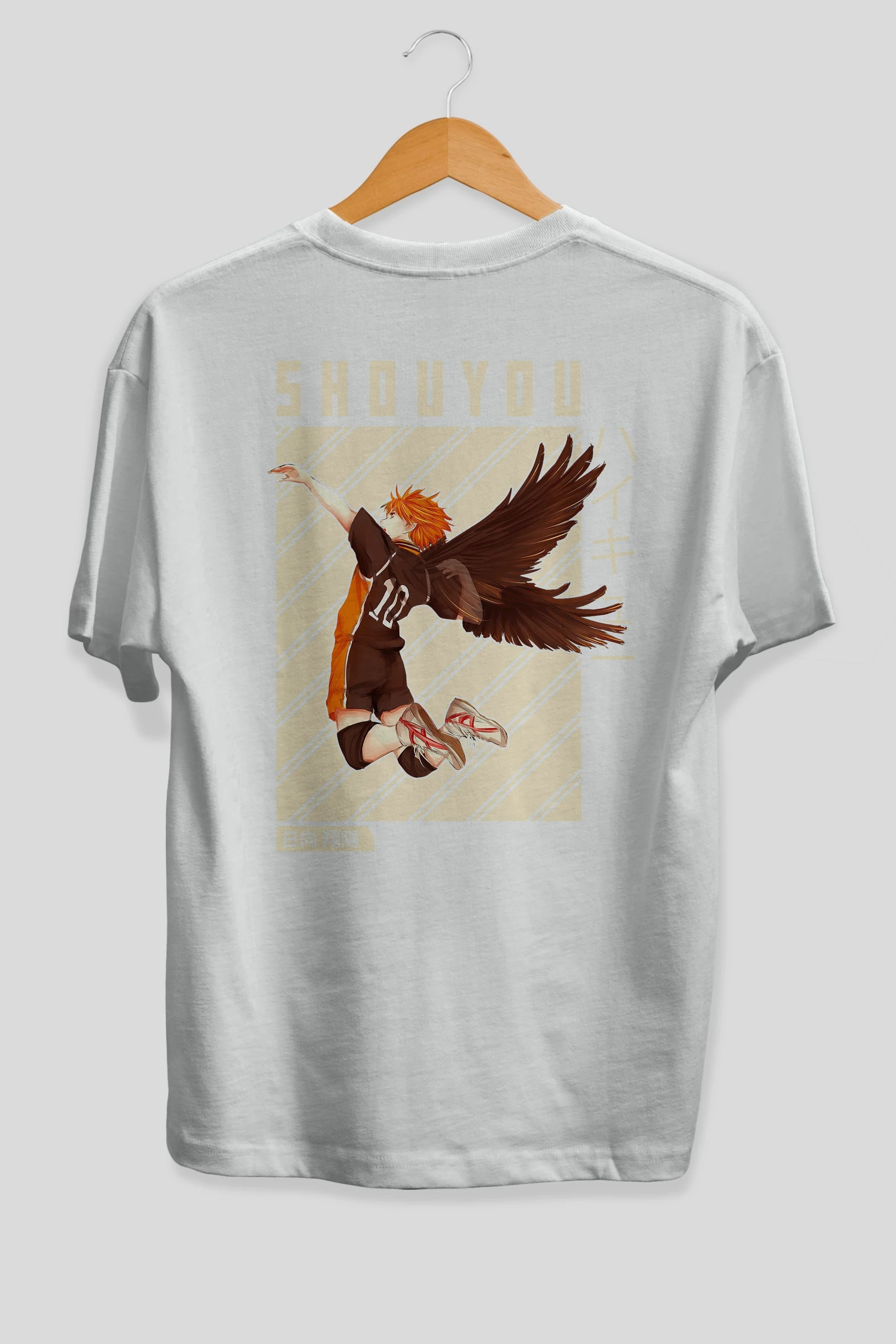 Shouyou Hinata 3 Anime Arka Baskılı Oversize t-shirt Erkek Kadın Unisex