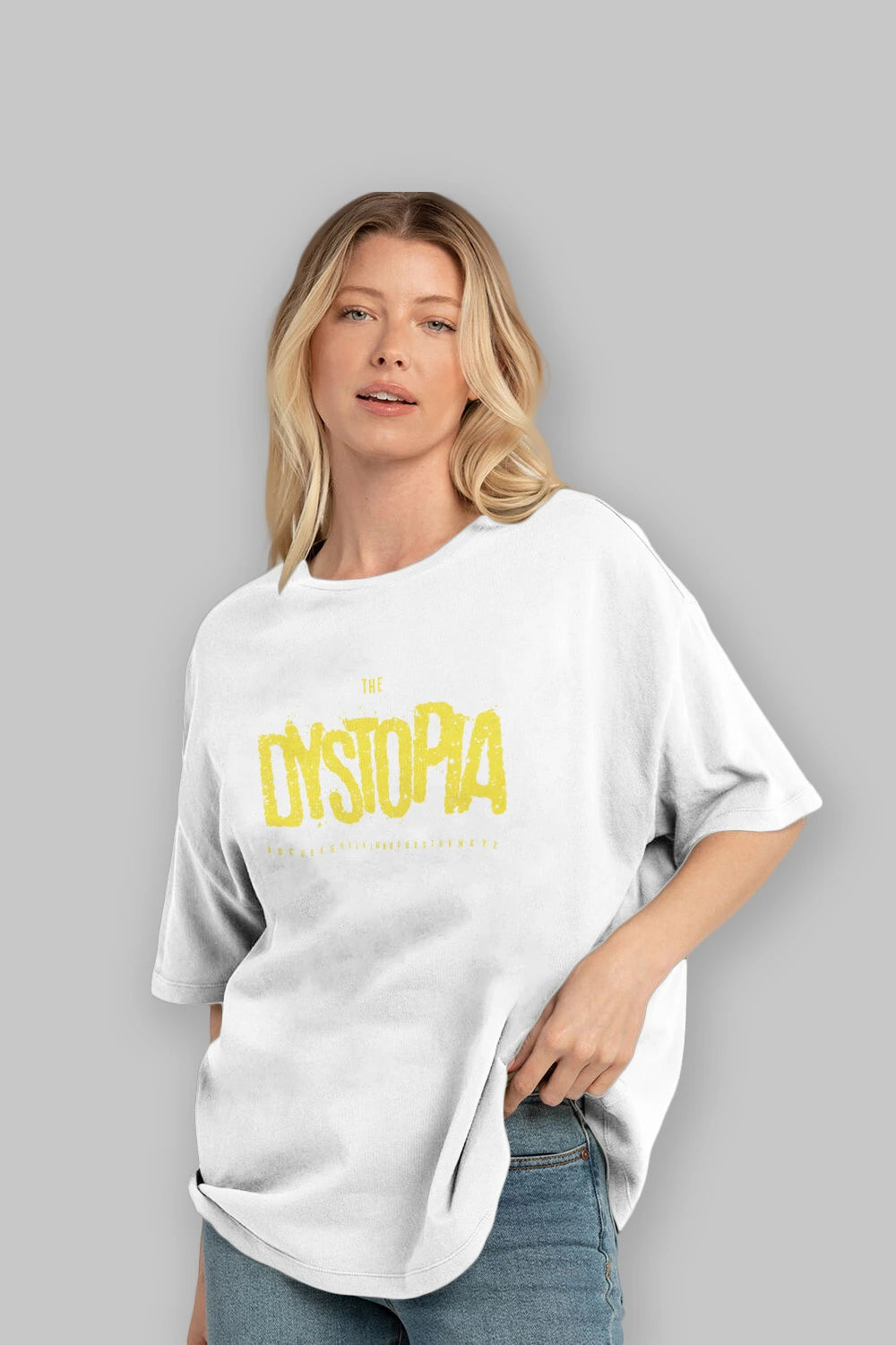 The Dystopia Ön Baskılı Oversize t-shirt Erkek Kadın Unisex