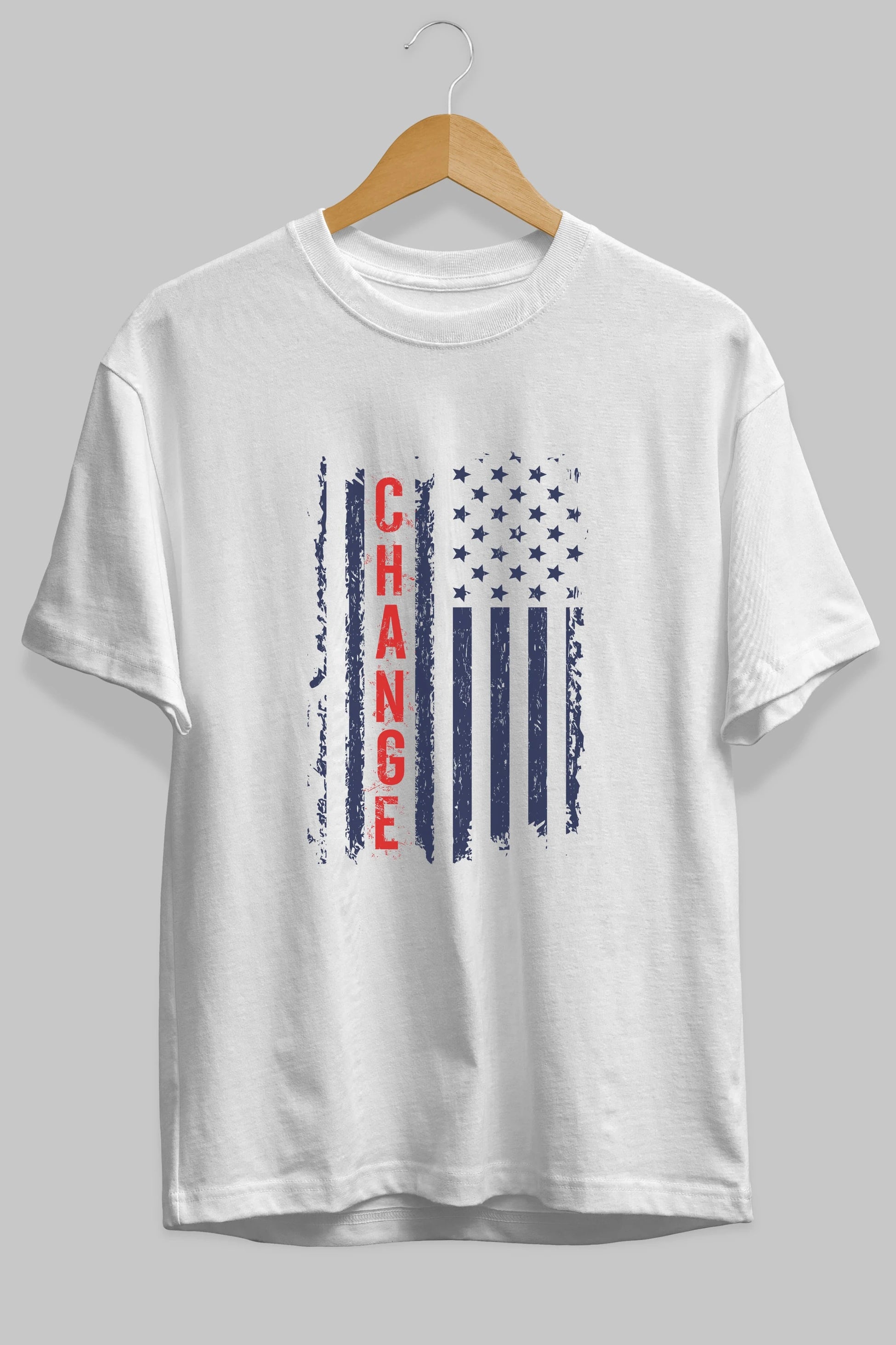 Change Ön Baskılı Oversize t-shirt Erkek Kadın Unisex