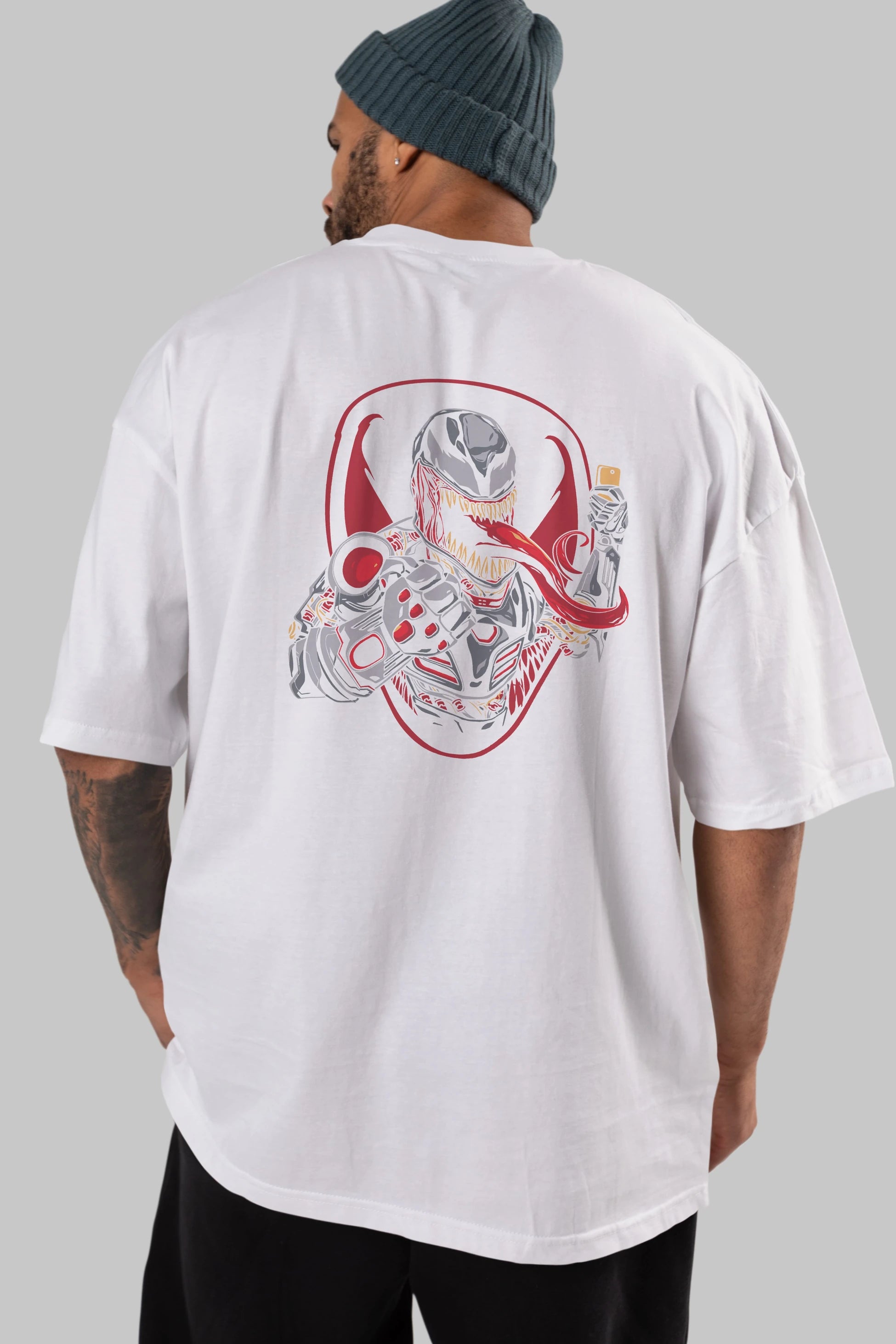 Venom (17) Arka Baskılı Oversize t-shirt Erkek Kadın Unisex %100 Pamuk Bisiklet Yaka tişort