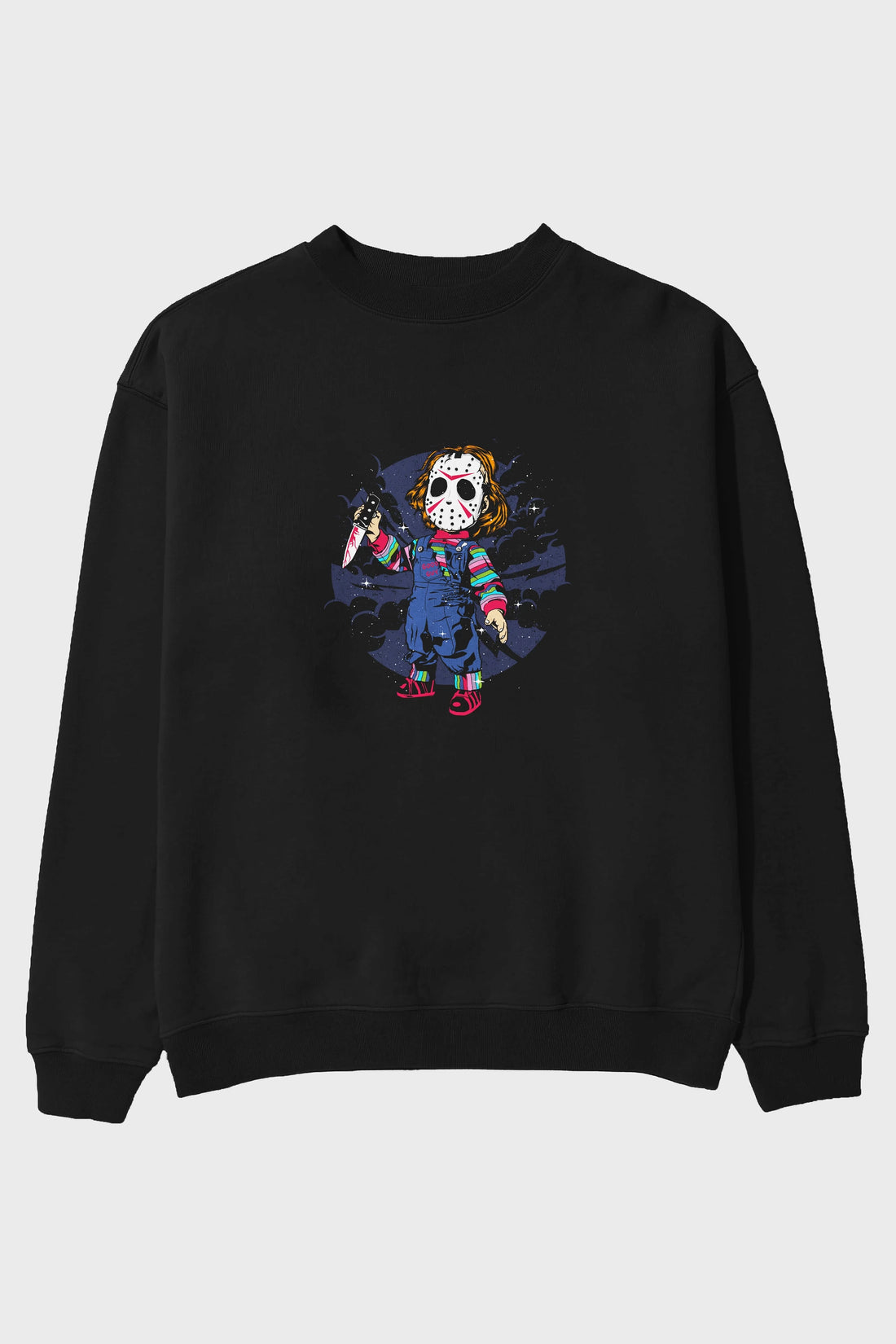 Chucky Ön Baskılı Oversize Sweatshirt Erkek Kadın Unisex