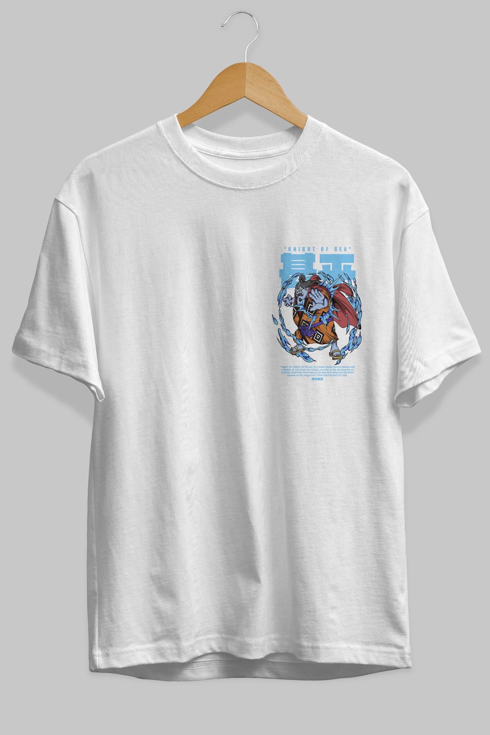 Jinbei Ön Sol Baskılı Oversize t-shirt Erkek Kadın Unisex %100 Pamuk Bisiklet Yaka tişort