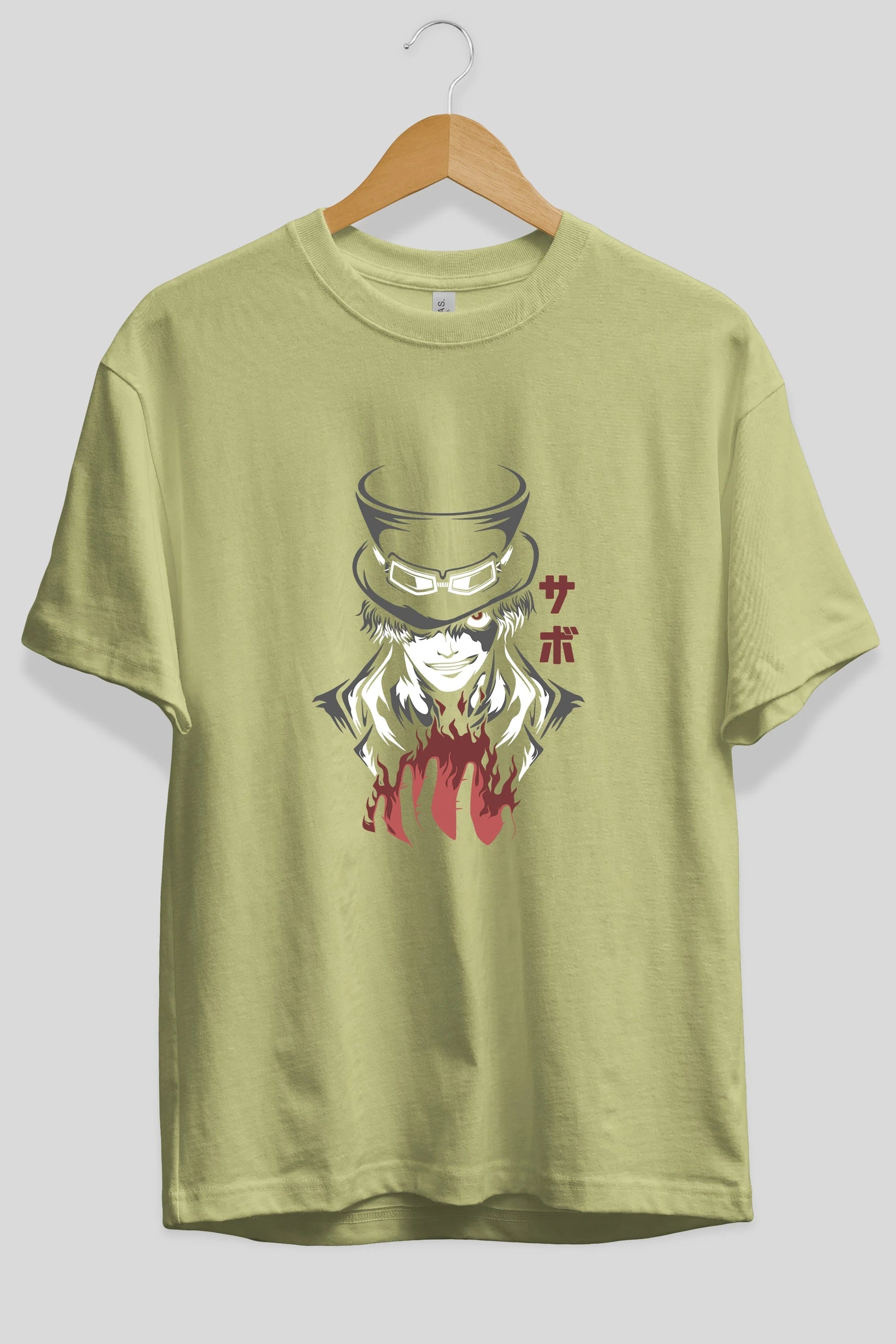 SaboOnePiece Anime Ön Baskılı Oversize t-shirt %100 pamuk Erkek Kadın Unisex
