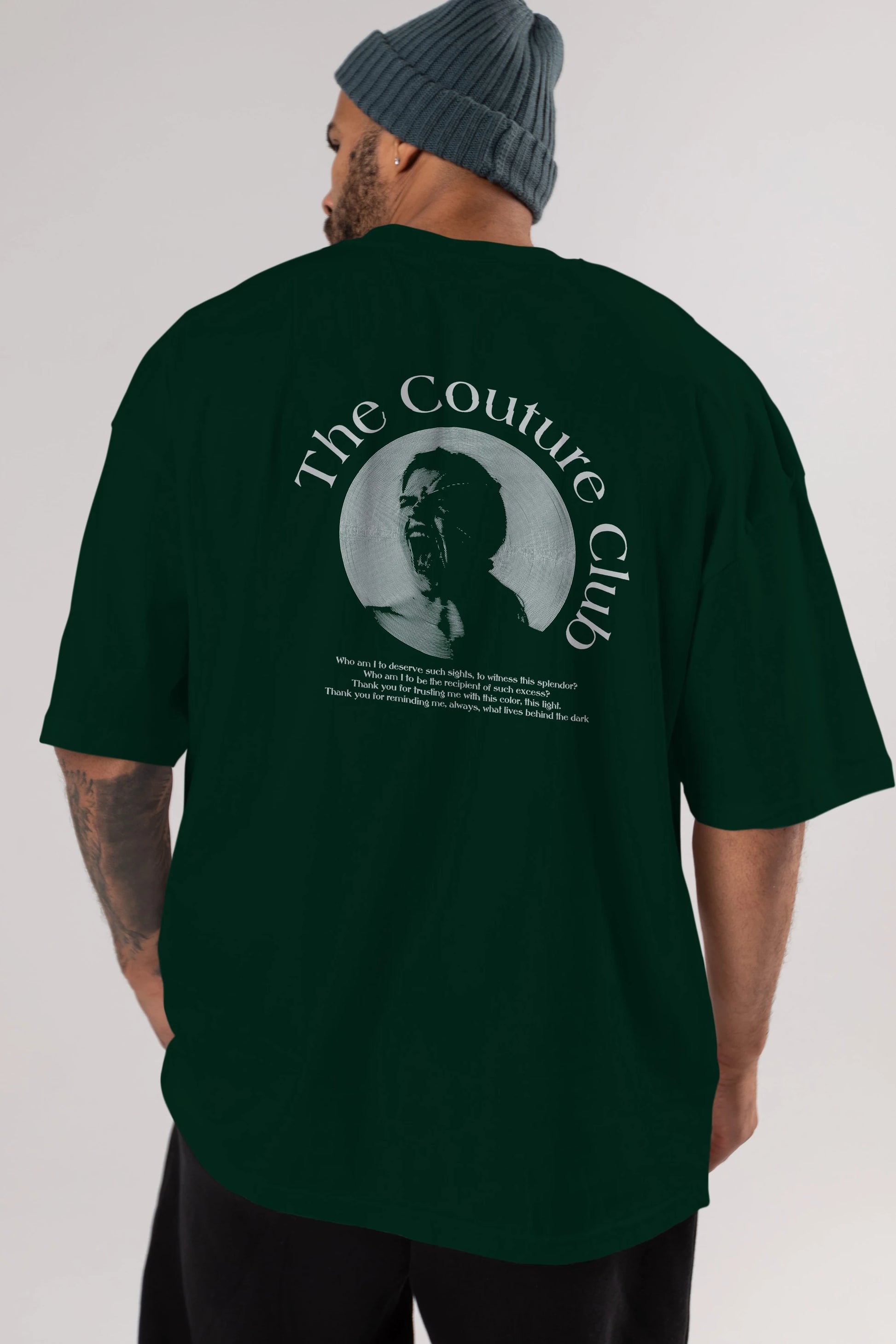 The Couture Club Arka Baskılı Oversize t-shirt Erkek Kadın Unisex