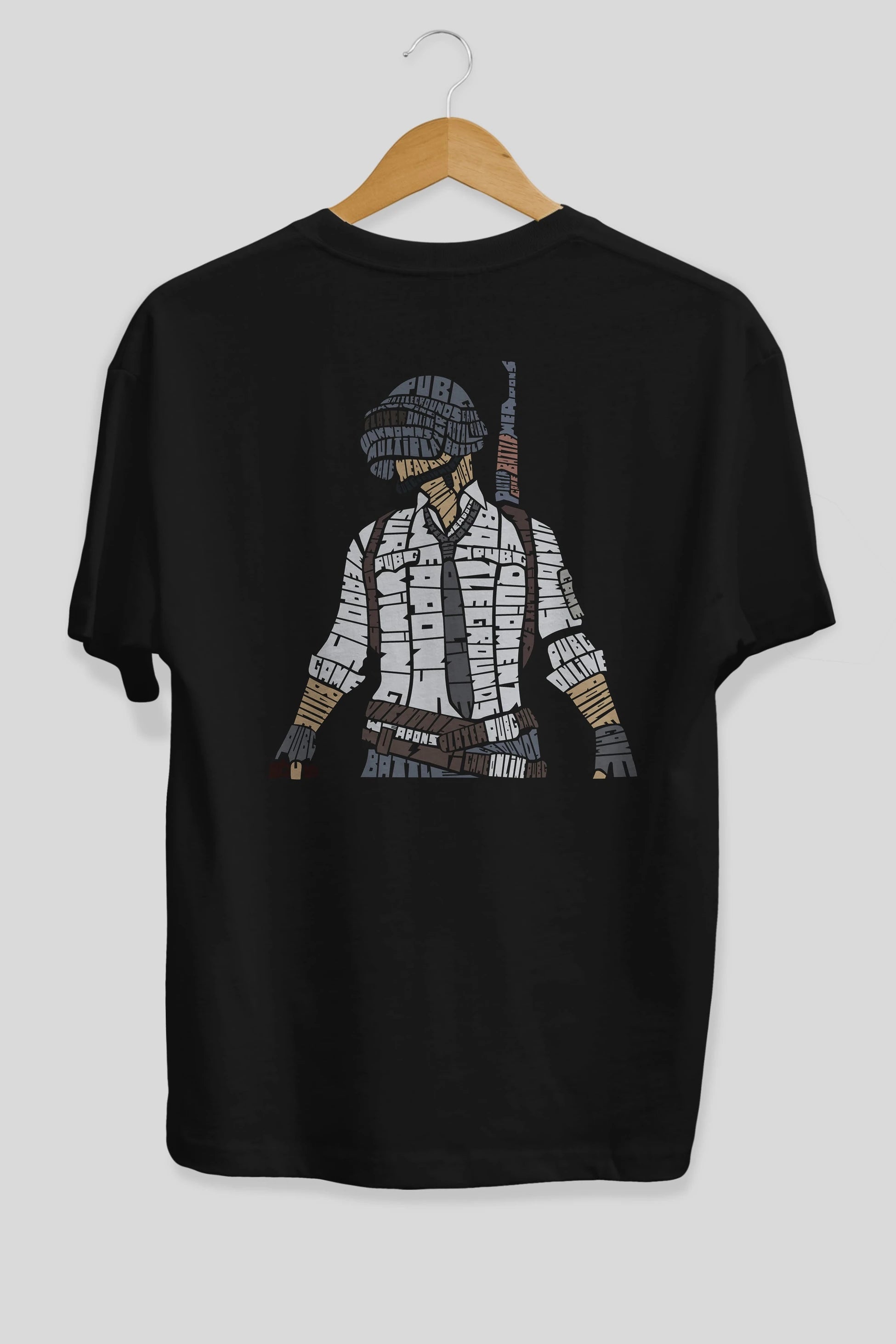 Pubg Arka Baskılı Oversize t-shirt %100 pamuk Erkek Kadın Unisex