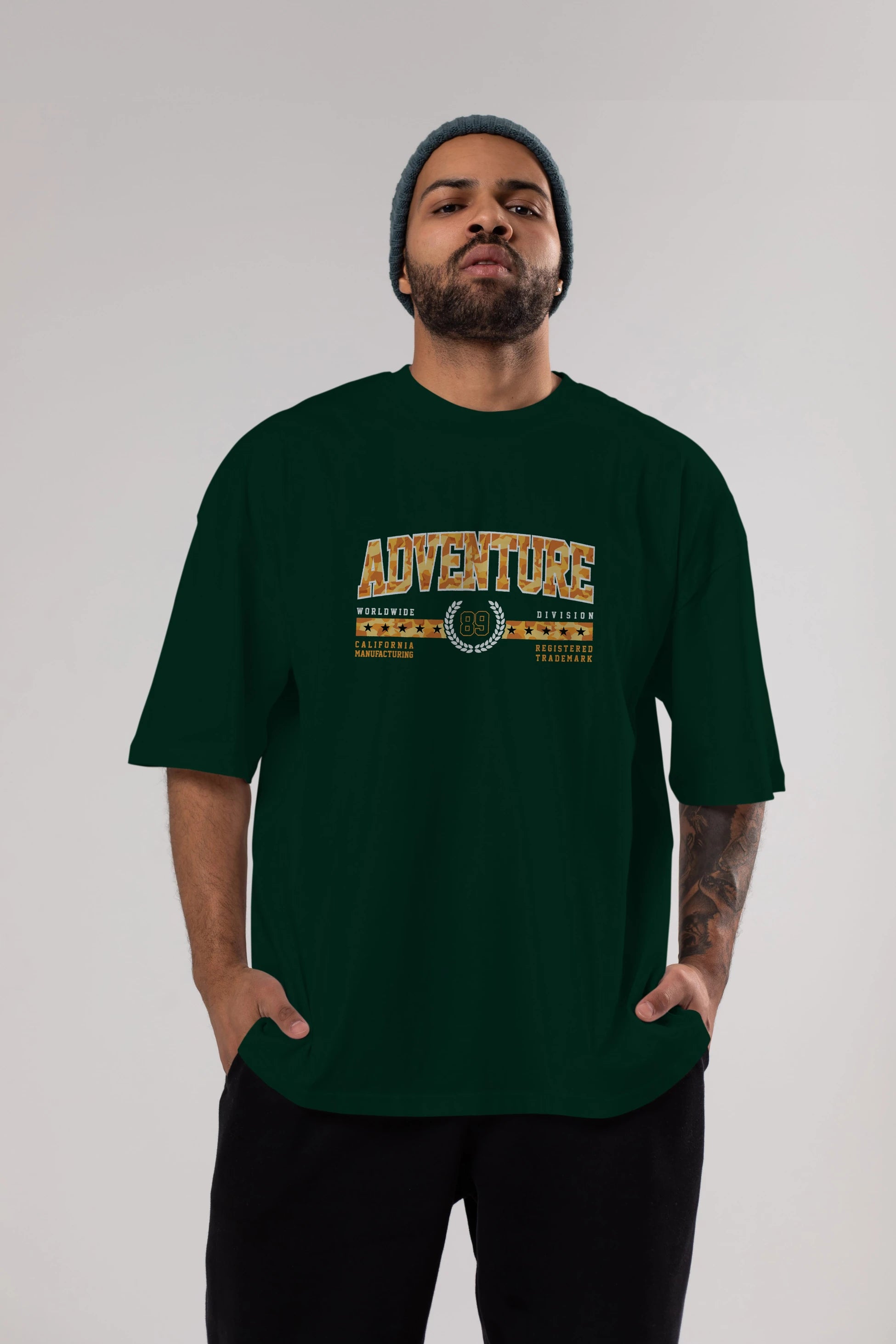 Adventure Ön Baskılı Oversize t-shirt Erkek Kadın Unisex