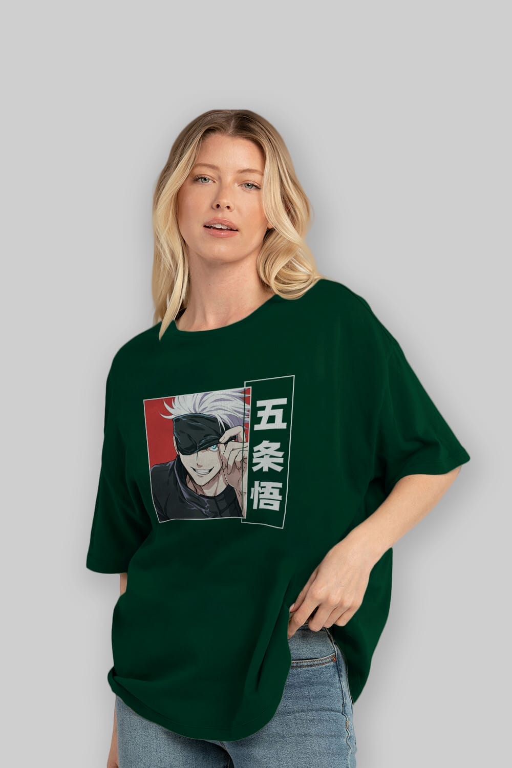 JUJUTSU KAISEN Anime Ön Baskılı Oversize t-shirt %100 pamuk Erkek Kadın Unisex