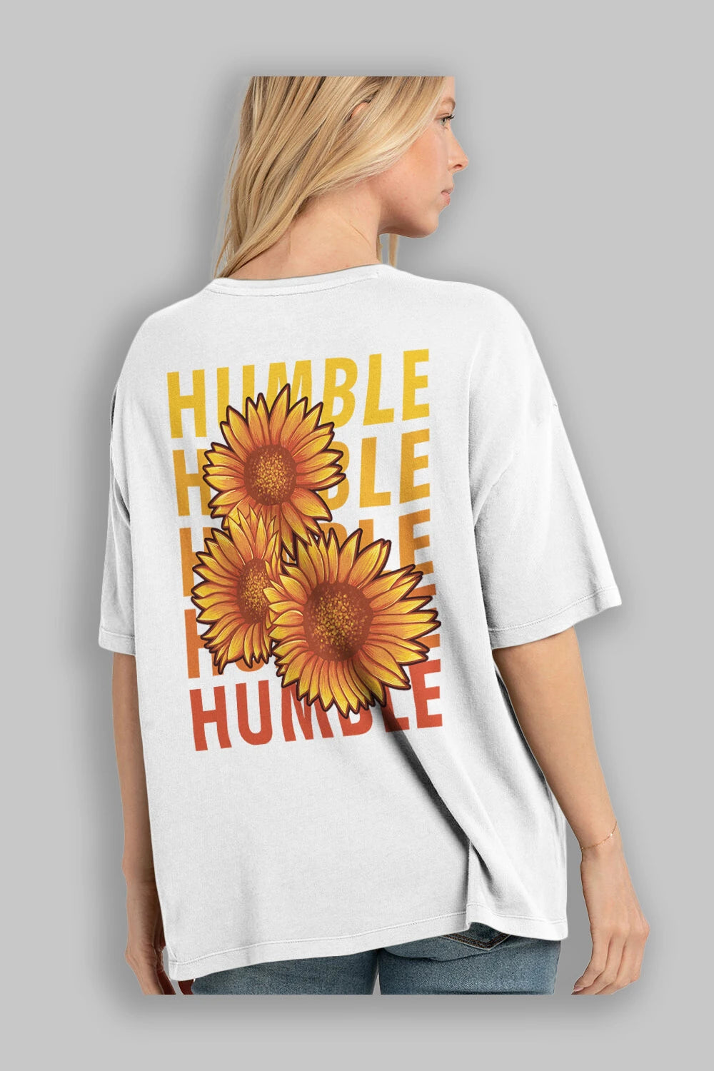Humble 2 Arka Baskılı Oversize t-shirt Erkek Kadın Unisex
