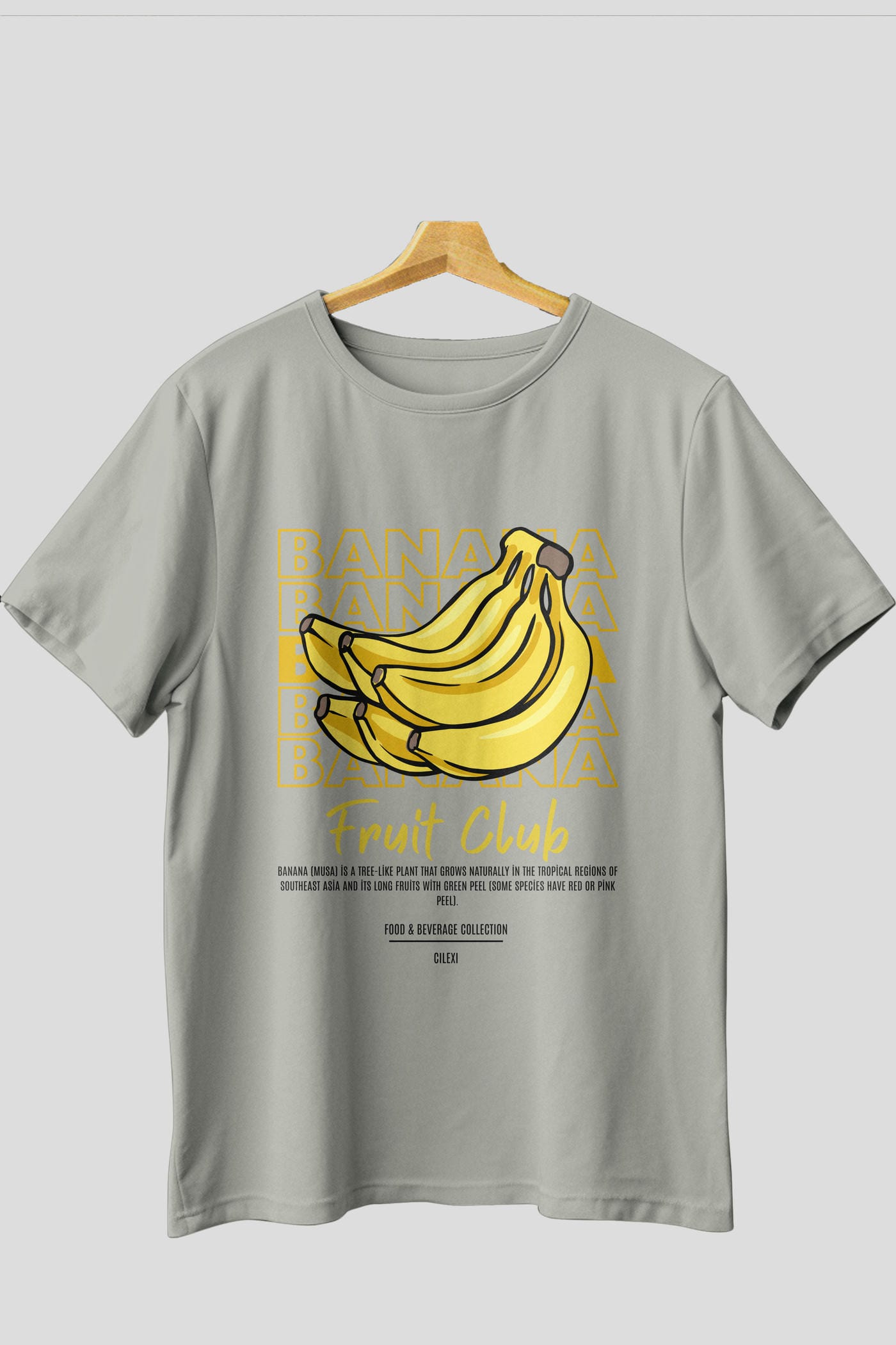 Banana Ön Baskılı Oversize t-shirt Erkek Kadın Pamuk Bisiklet Yaka tişort