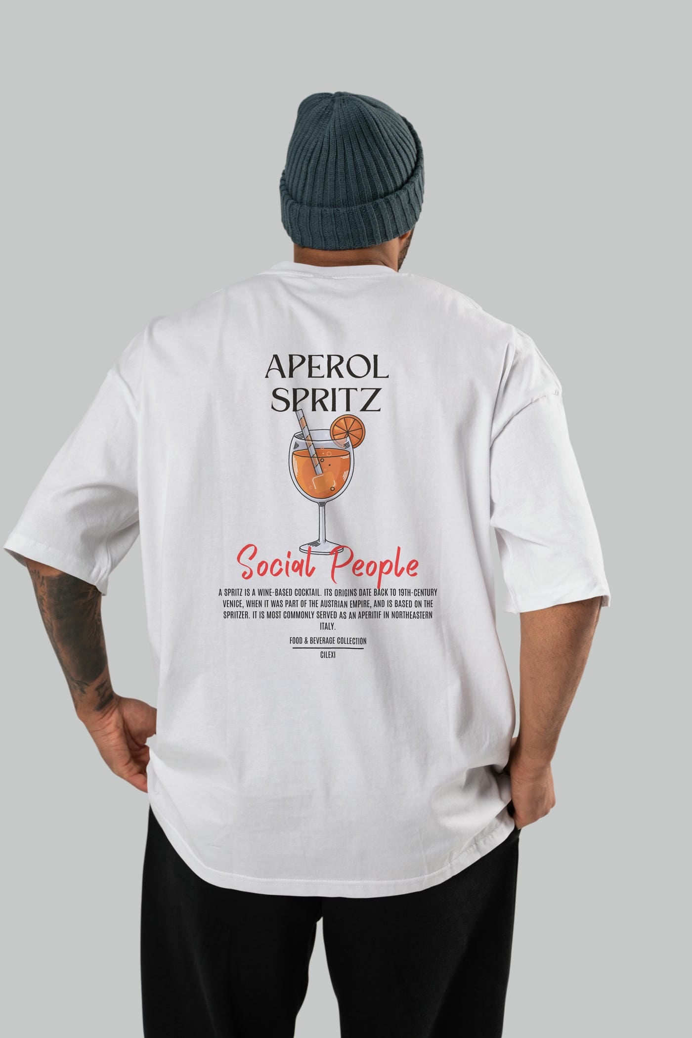 Aperol Sprıtz Kokteyl Serisi Baskılı Oversize t-shirt Erkek Kadın Unisex %100 Pamuk Bisiklet Yaka tişort
