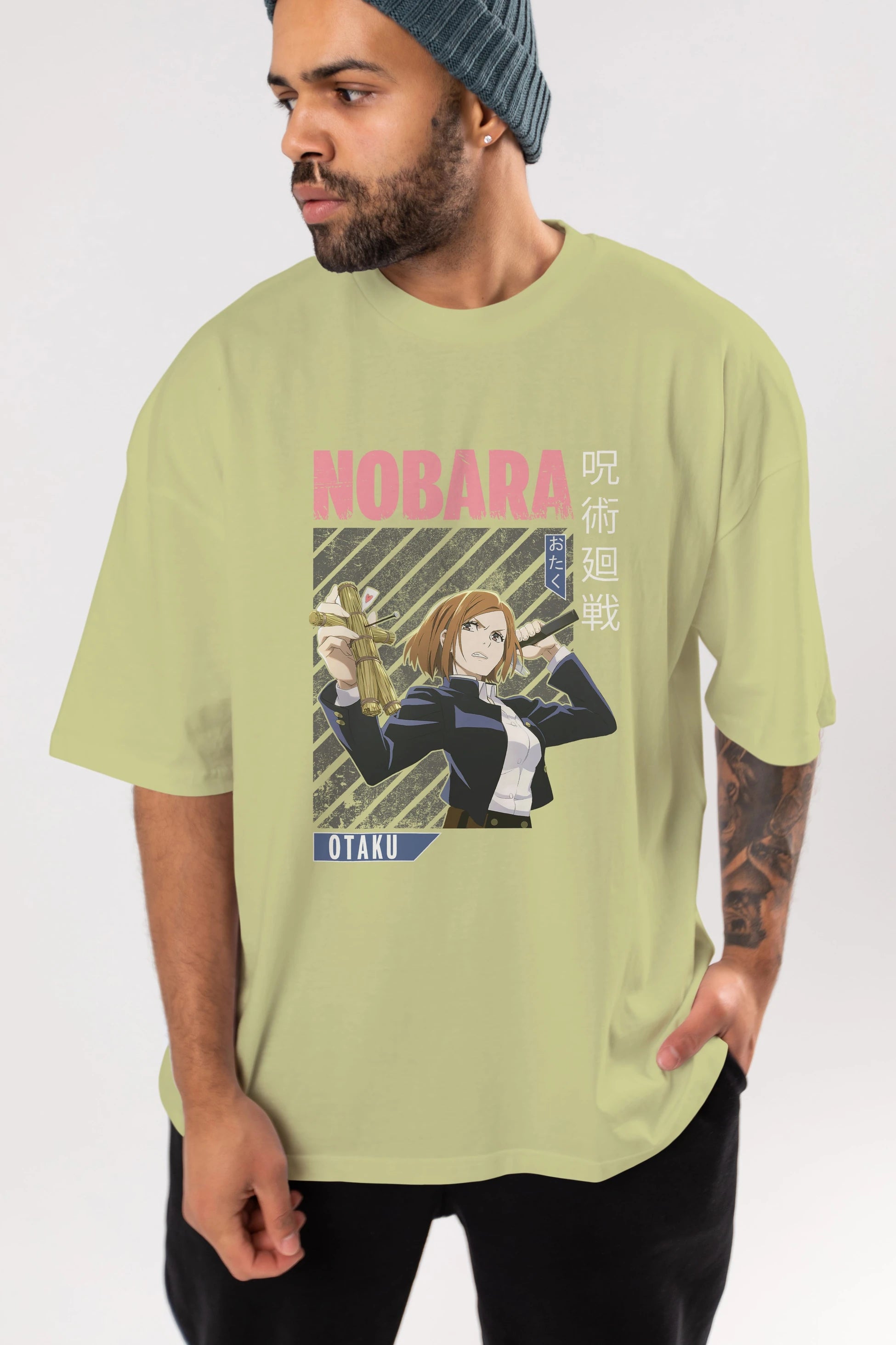 Nobara Kugisaki 6 Anime Ön Baskılı Oversize t-shirt %100 pamuk Erkek Kadın Unisex