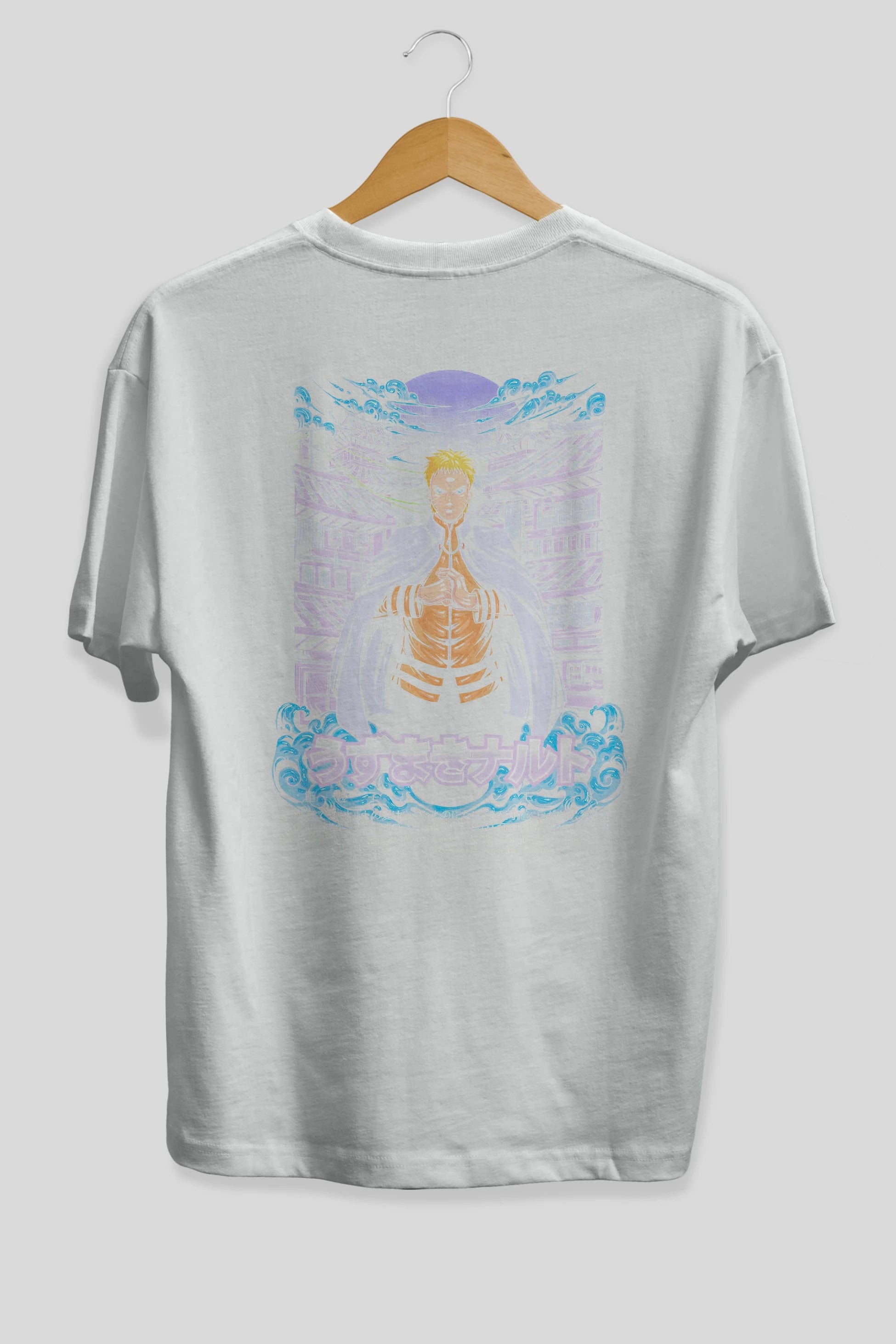 NARUTO (8) Anime Arka Baskılı Oversize t-shirt Erkek Kadın Unisex