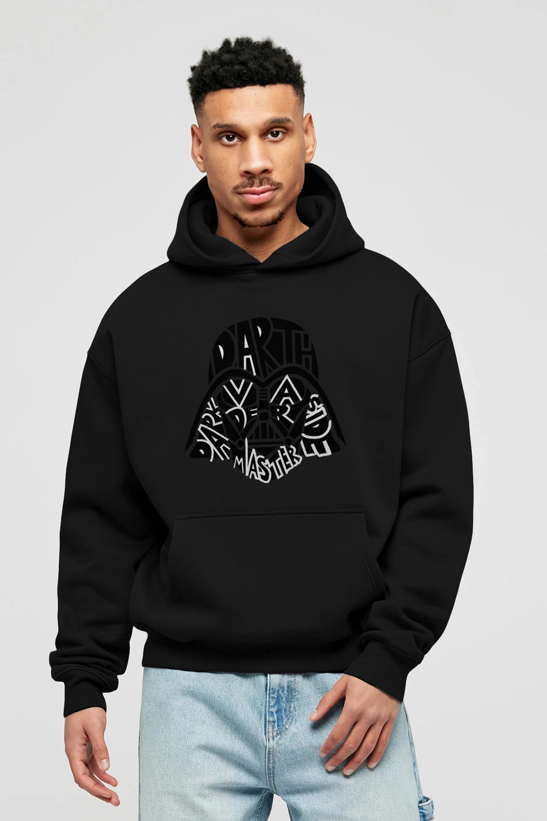Darth Vader Ön Baskılı Hoodie Oversize Kapüşonlu Sweatshirt Erkek Kadın Unisex