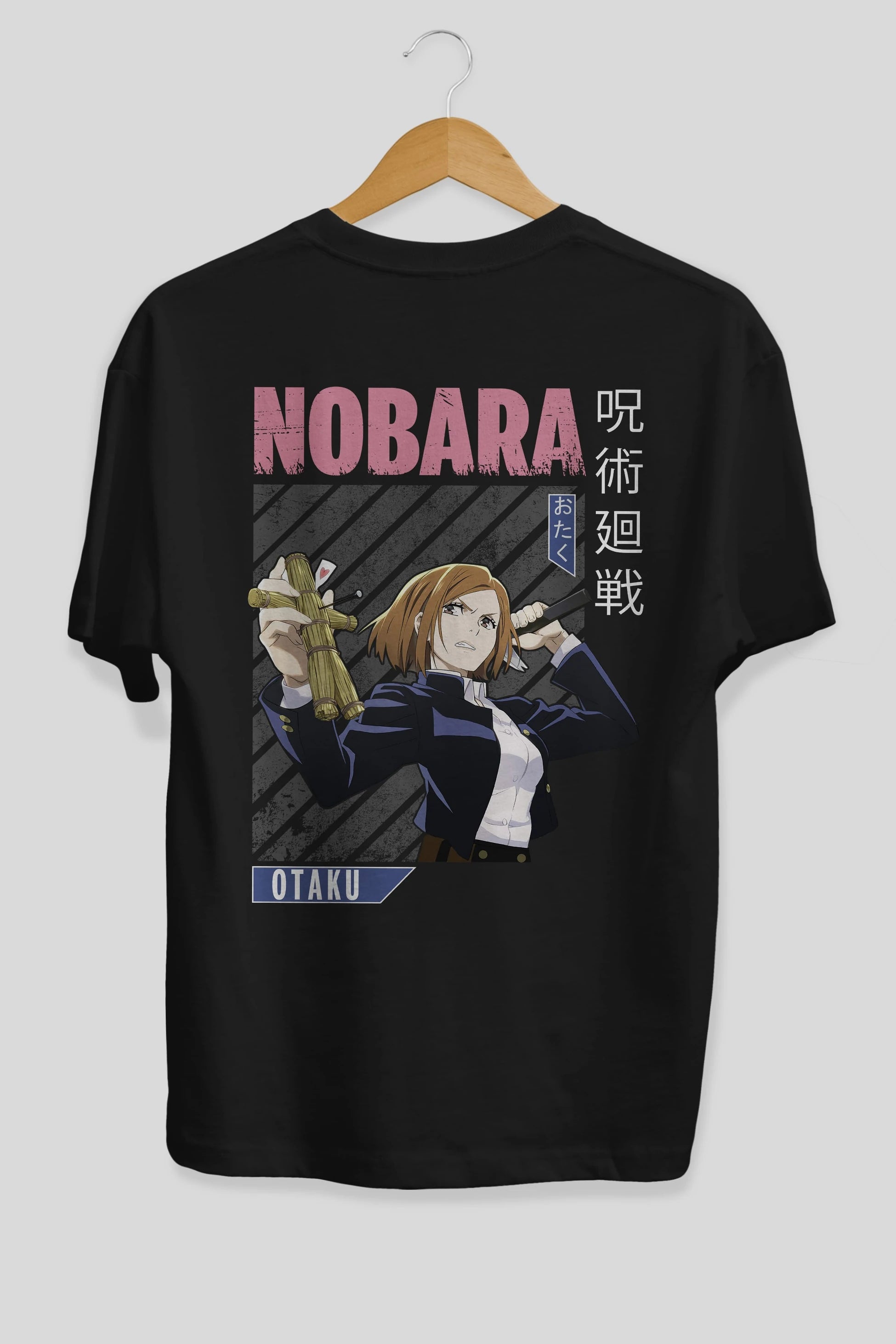 Nobara Kugisaki 6 Anime Arka Baskılı Oversize t-shirt Erkek Kadın Unisex