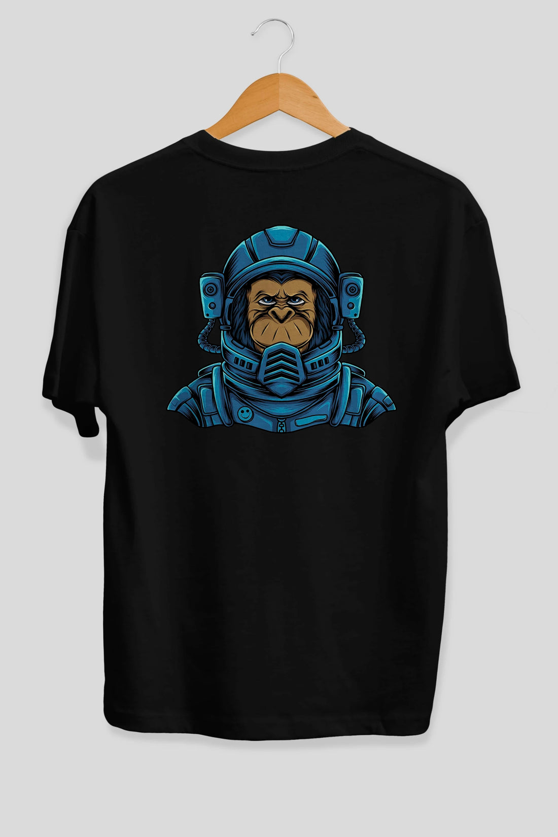 Astromonkey Arka Baskılı Oversize t-shirt Erkek Kadın Unisex