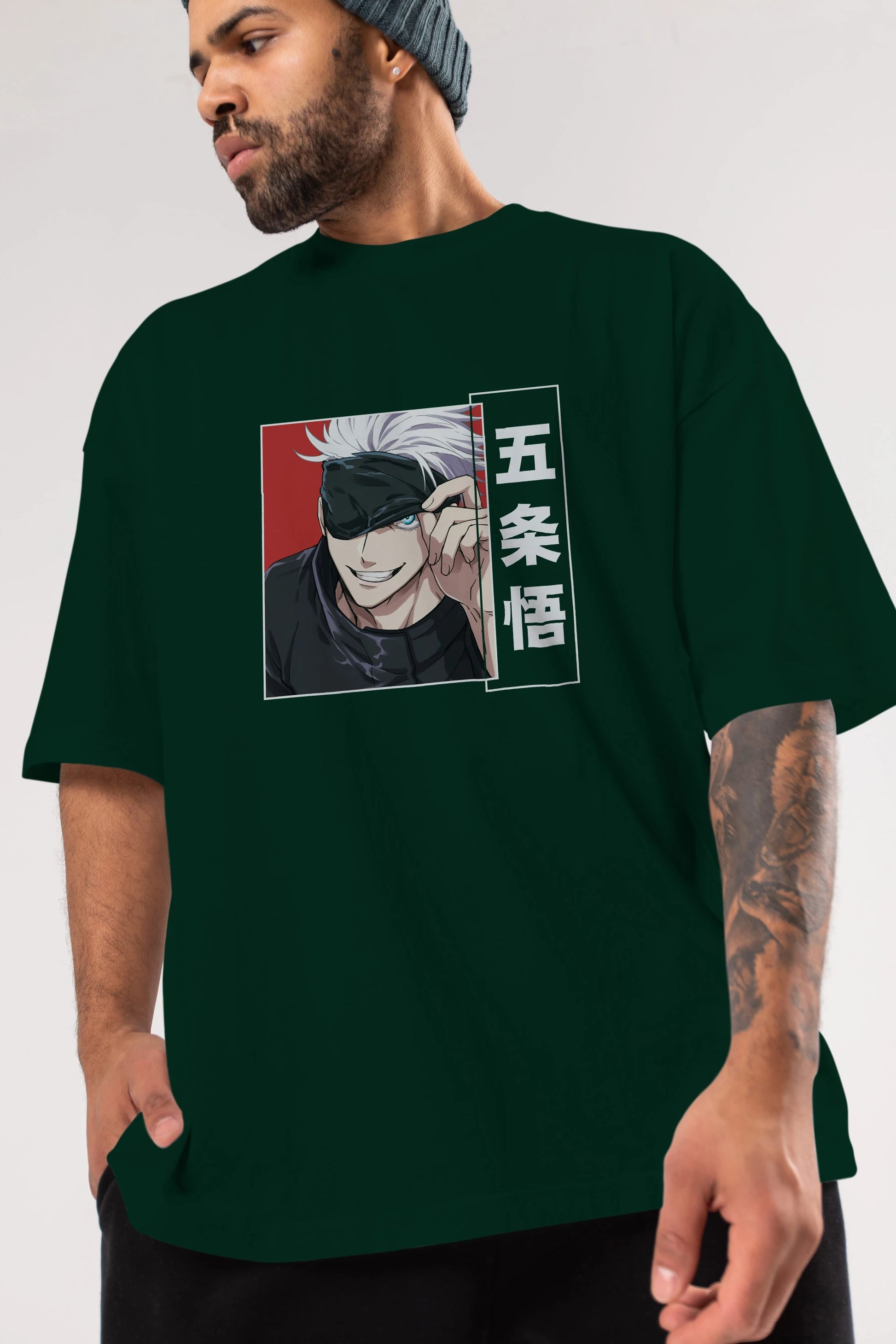 JUJUTSU KAISEN Anime Ön Baskılı Oversize t-shirt %100 pamuk Erkek Kadın Unisex