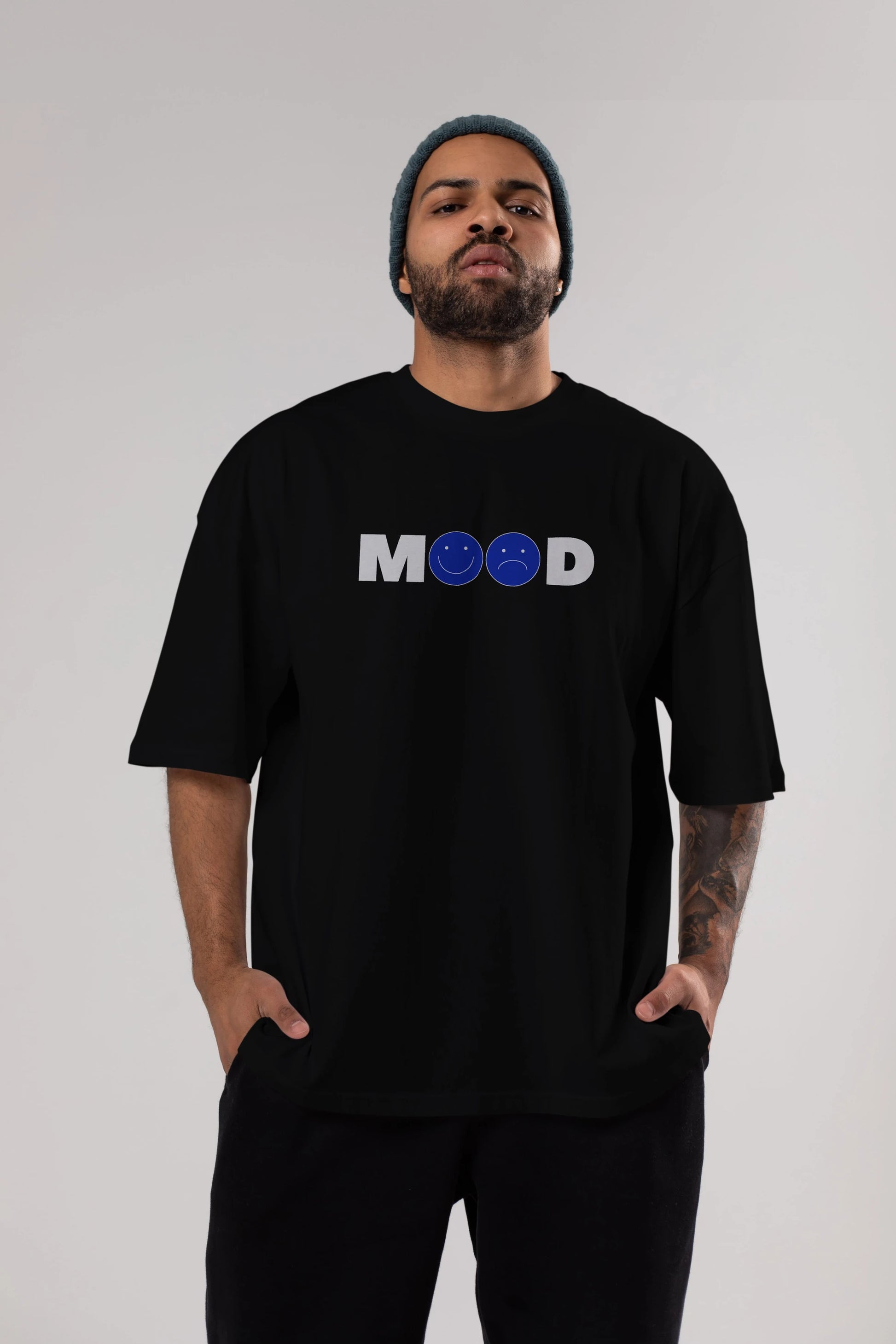 Mood Ön Baskılı Oversize t-shirt Erkek Kadın Unisex