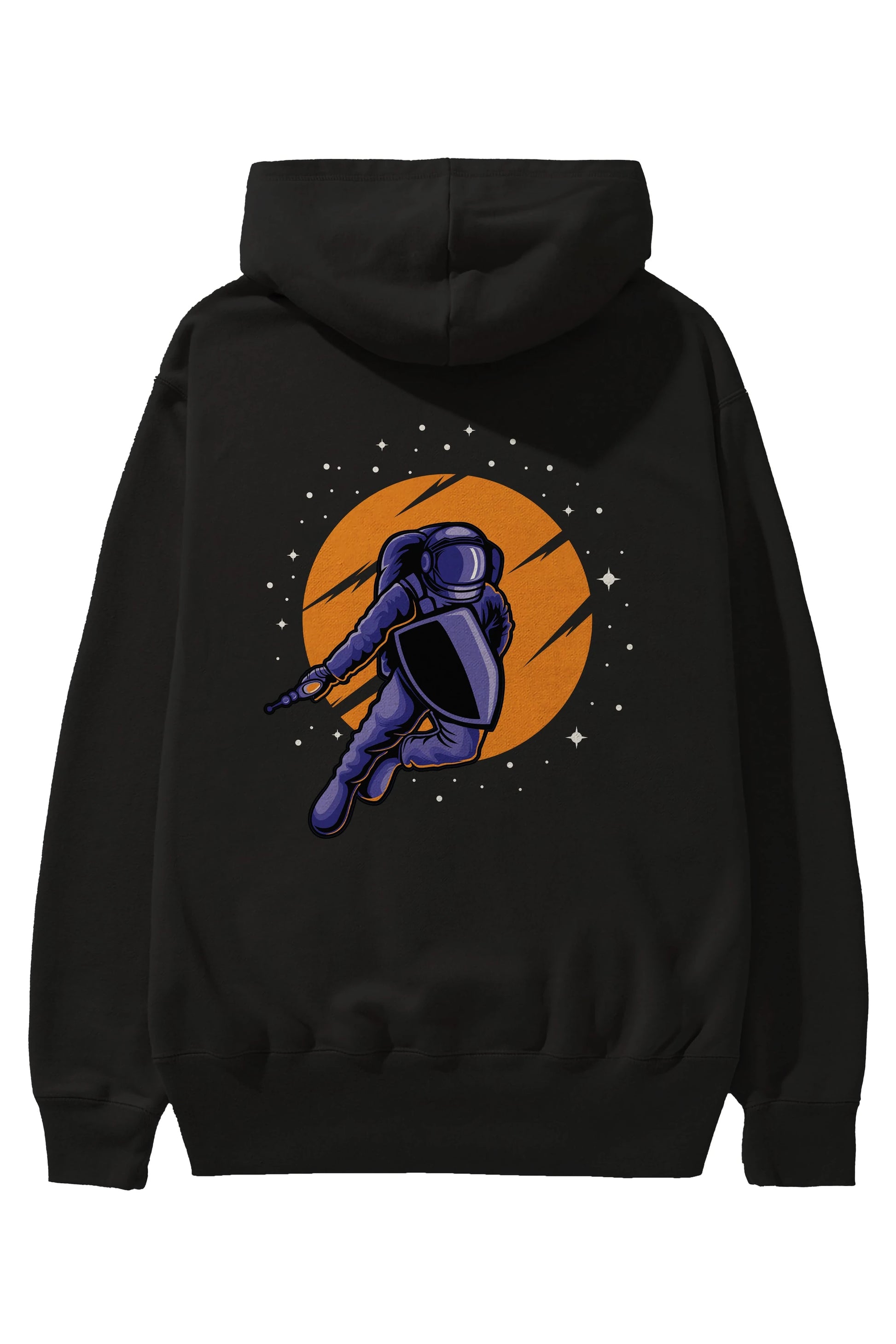 Astro Wars Arka Baskılı Hoodie Oversize Kapüşonlu Sweatshirt Erkek Kadın Unisex