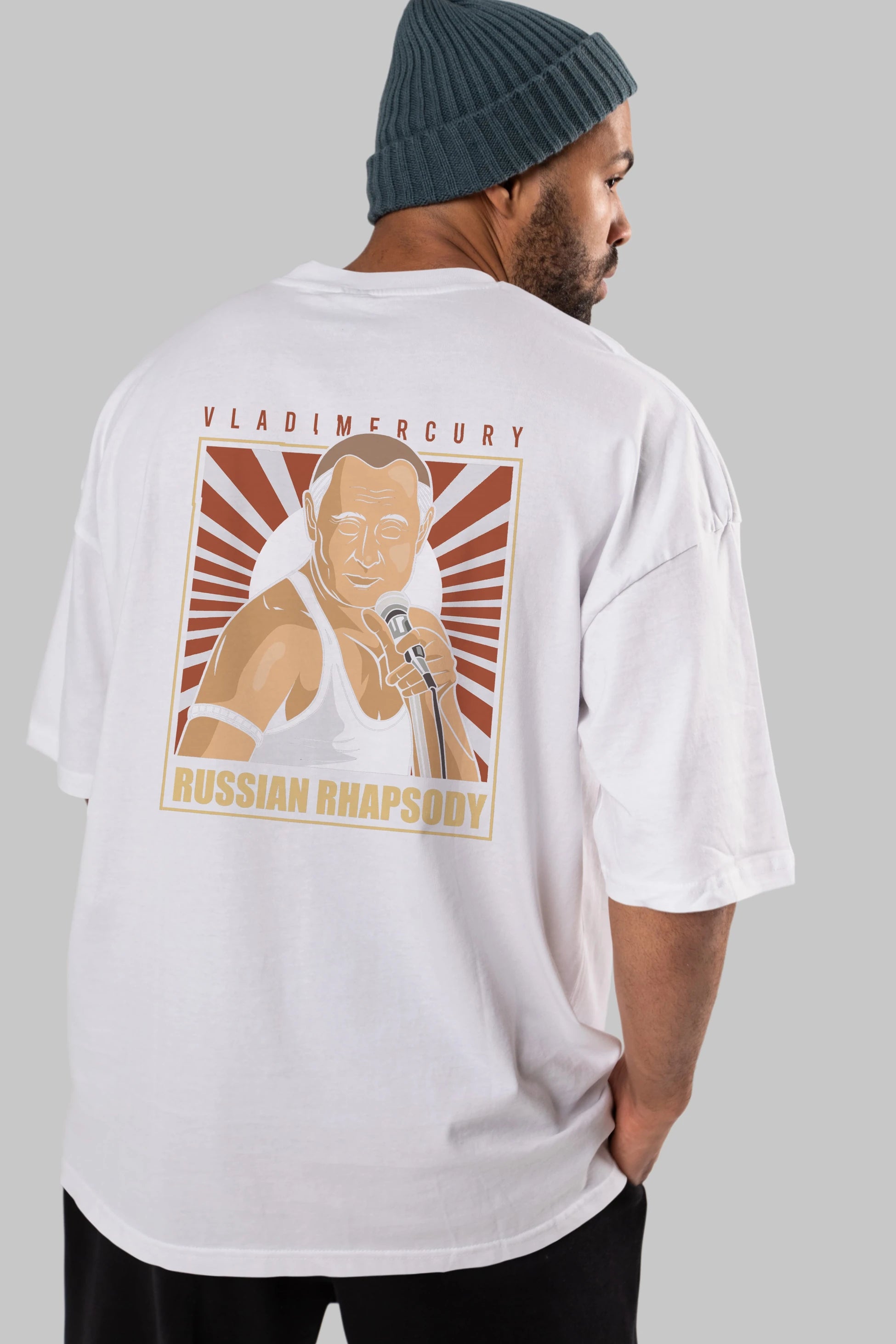 Freddy Puttin Arka Baskılı Oversize t-shirt Erkek Kadın Unisex %100 Pamuk tişort
