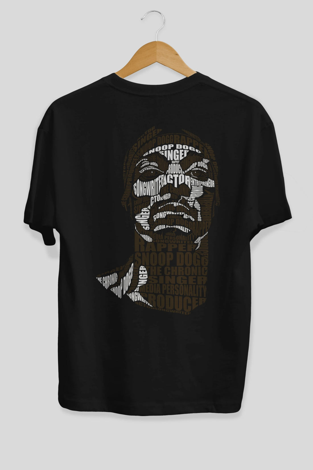 Snoop Dogg Calligram Arka Baskılı Oversize t-shirt %100 pamuk Erkek Kadın Unisex