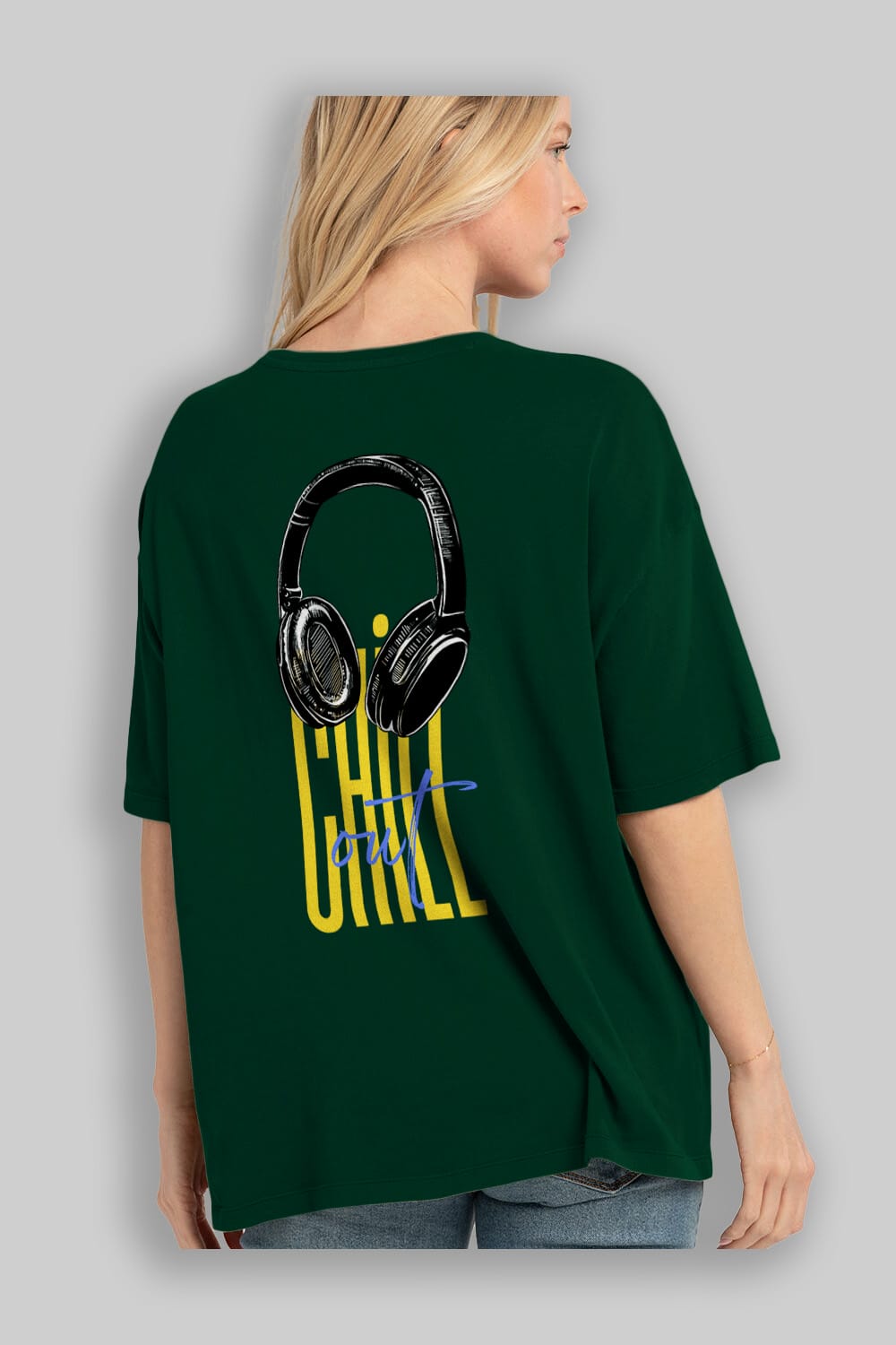Chill Out Yazılı Arka Baskılı Oversize t-shirt Erkek Kadın Unisex