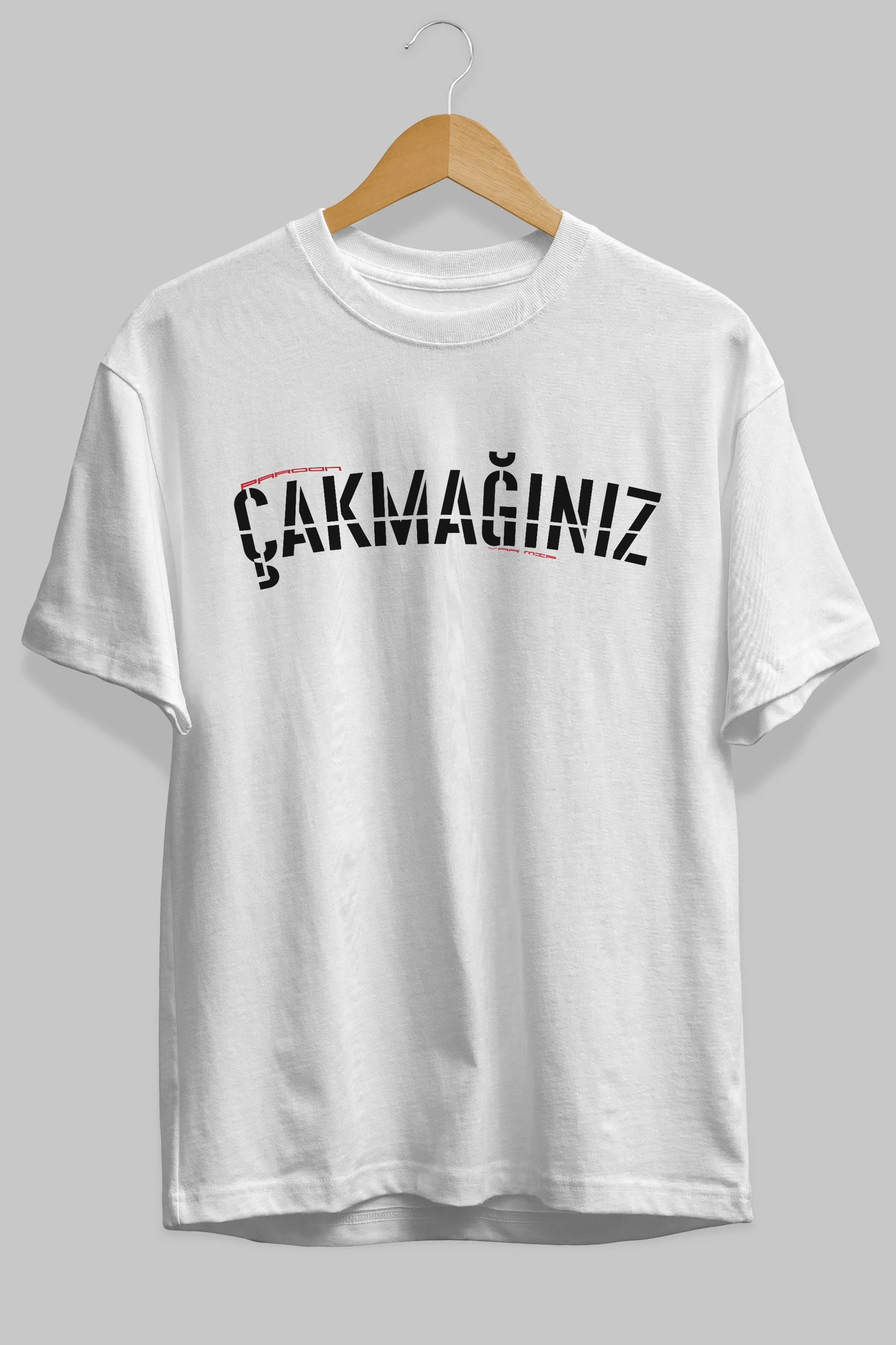 Pardon Çakmağınız Var Mı Ön Baskılı Oversize t-shirt %100 pamuk Erkek Kadın Unisex