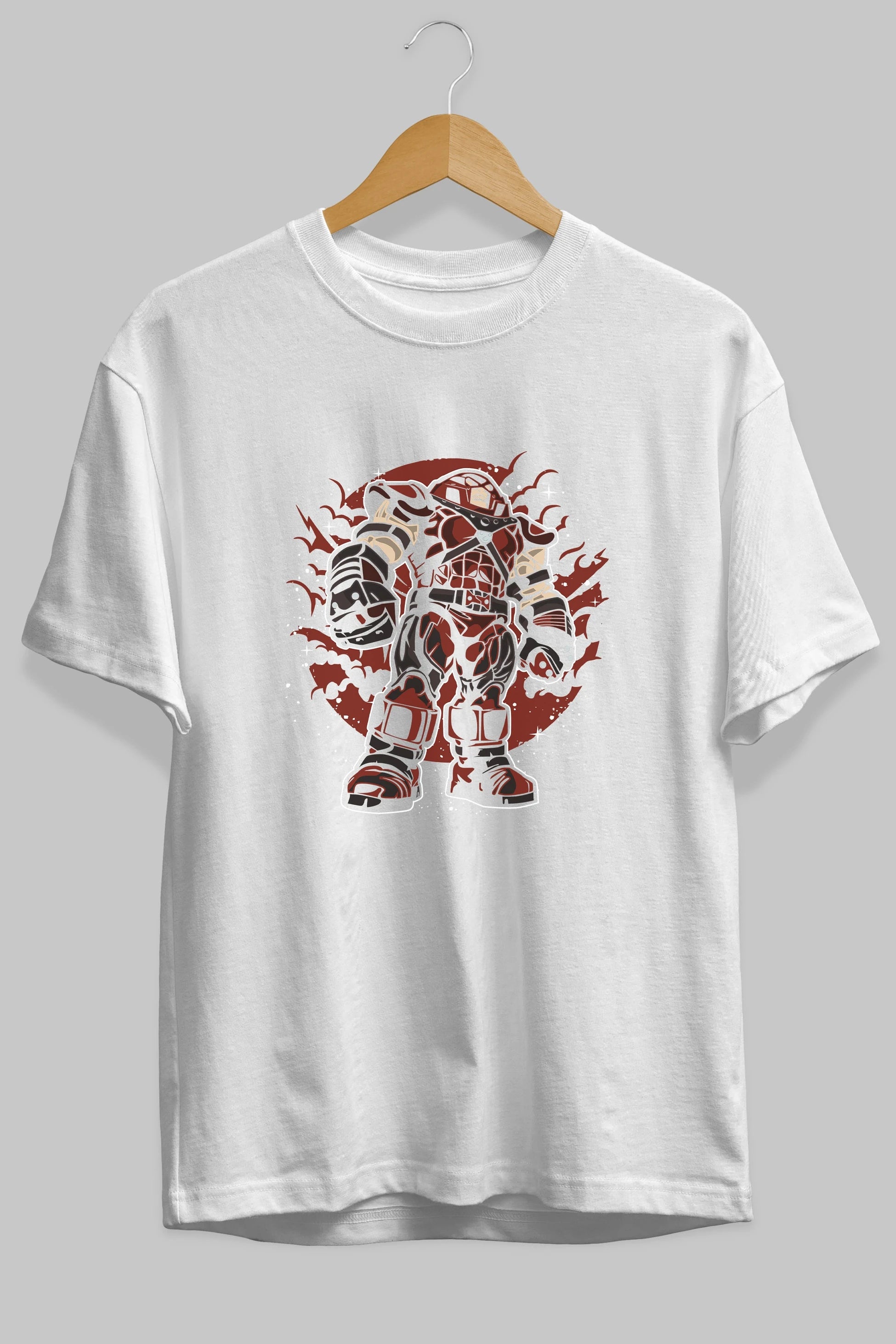 JUGERNAUT Ön Baskılı Oversize t-shirt Erkek Kadın Unisex %100 Pamuk tişort