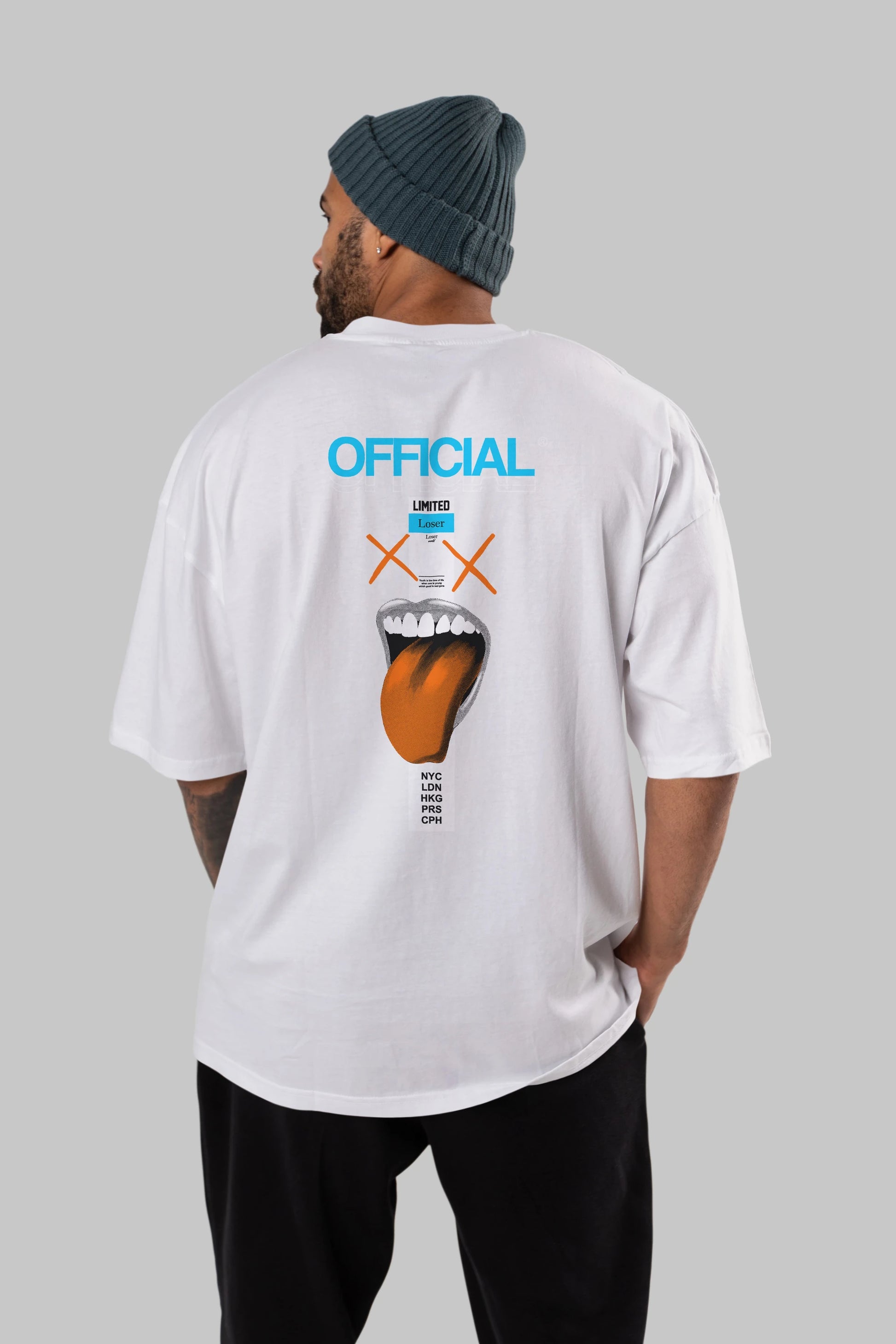 Official Loser Arka Baskılı Oversize t-shirt Erkek Kadın Unisex