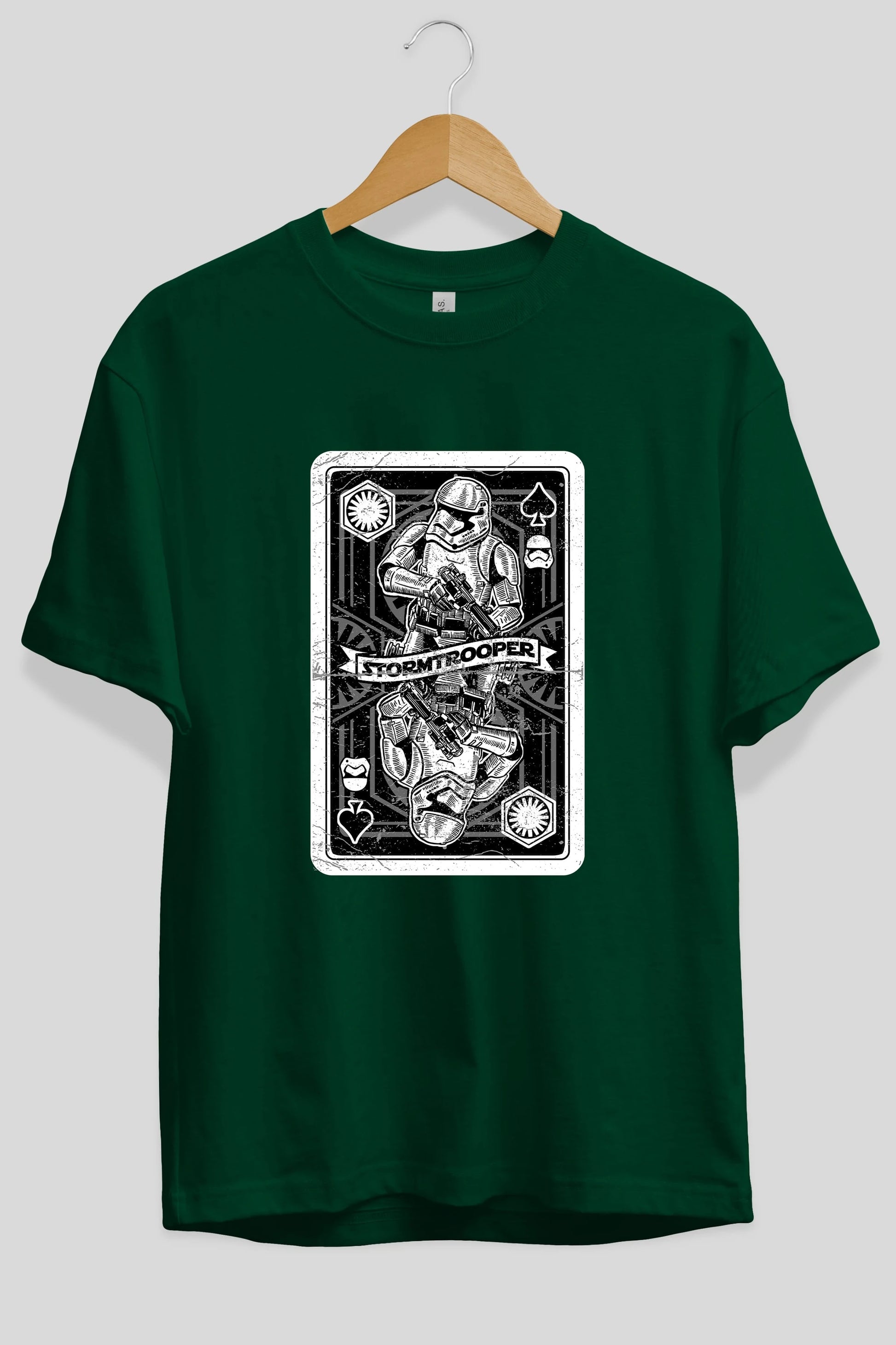 Stormtrooper Playing Card Ön Baskılı Oversize t-shirt Erkek Kadın Unisex %100 Pamuk tişort