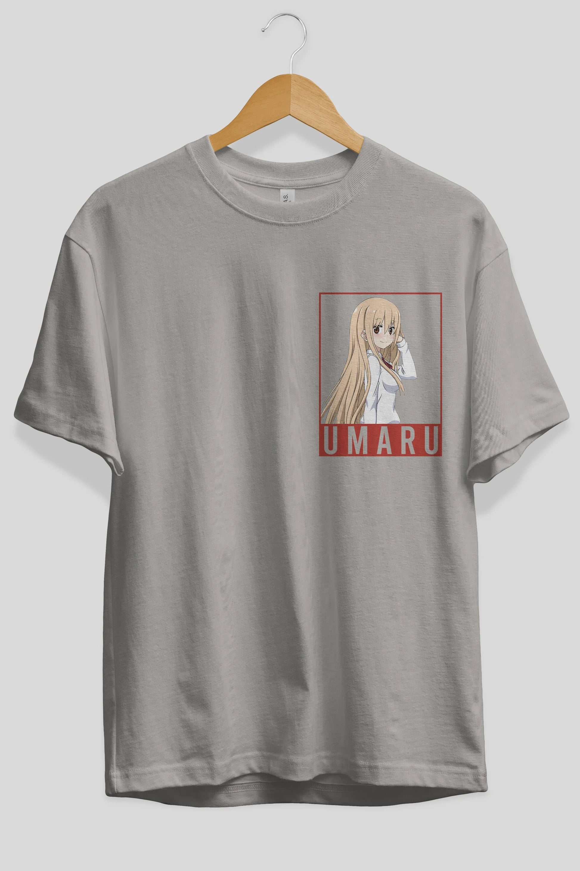 Umaru Doma 2 (2) Ön Sol Baskılı Oversize t-shirt Erkek Kadın Unisex %100 Pamuk Bisiklet Yaka tişort