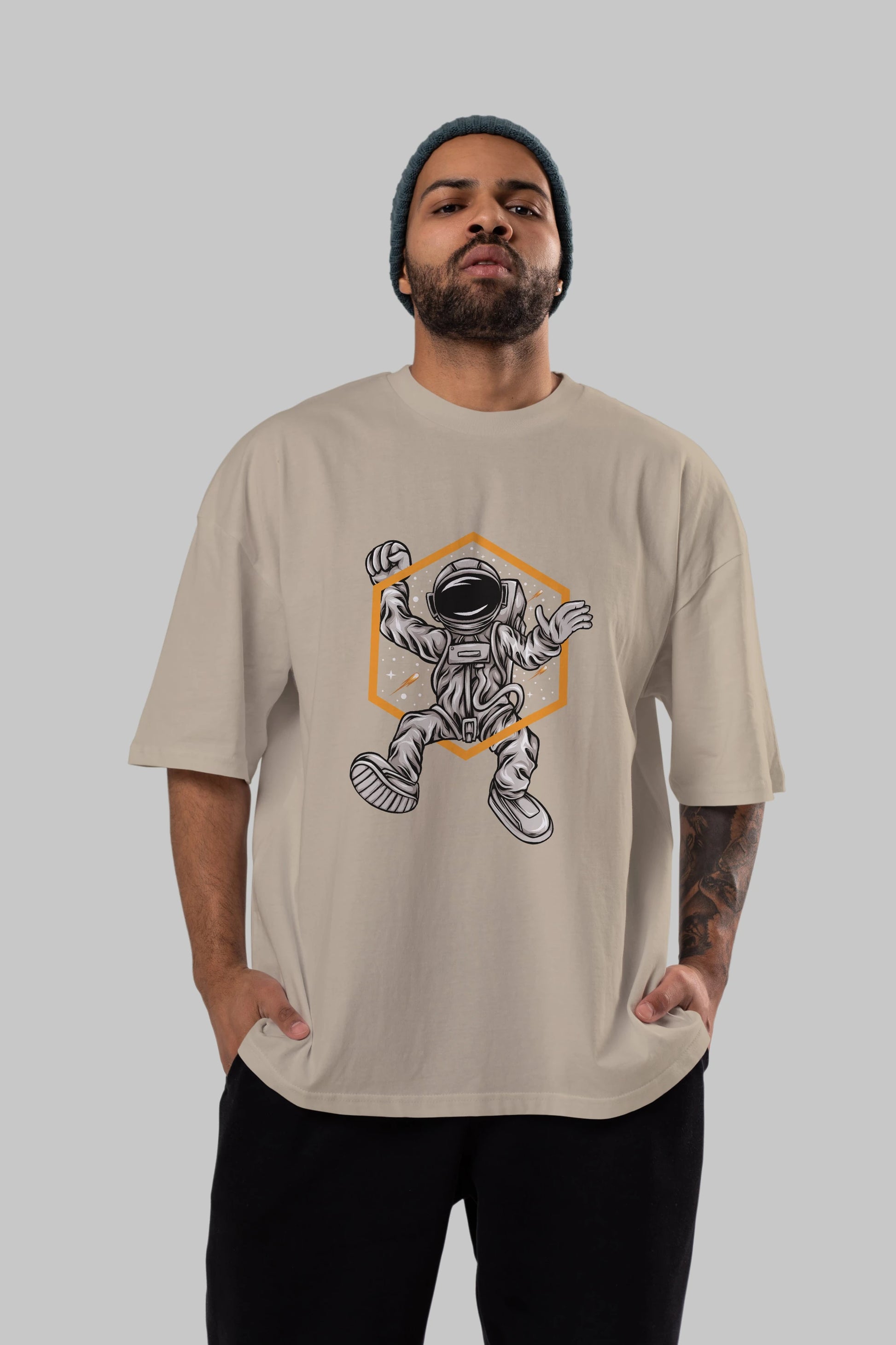 Astrofun Ön Baskılı Oversize t-shirt Erkek Kadın Unisex