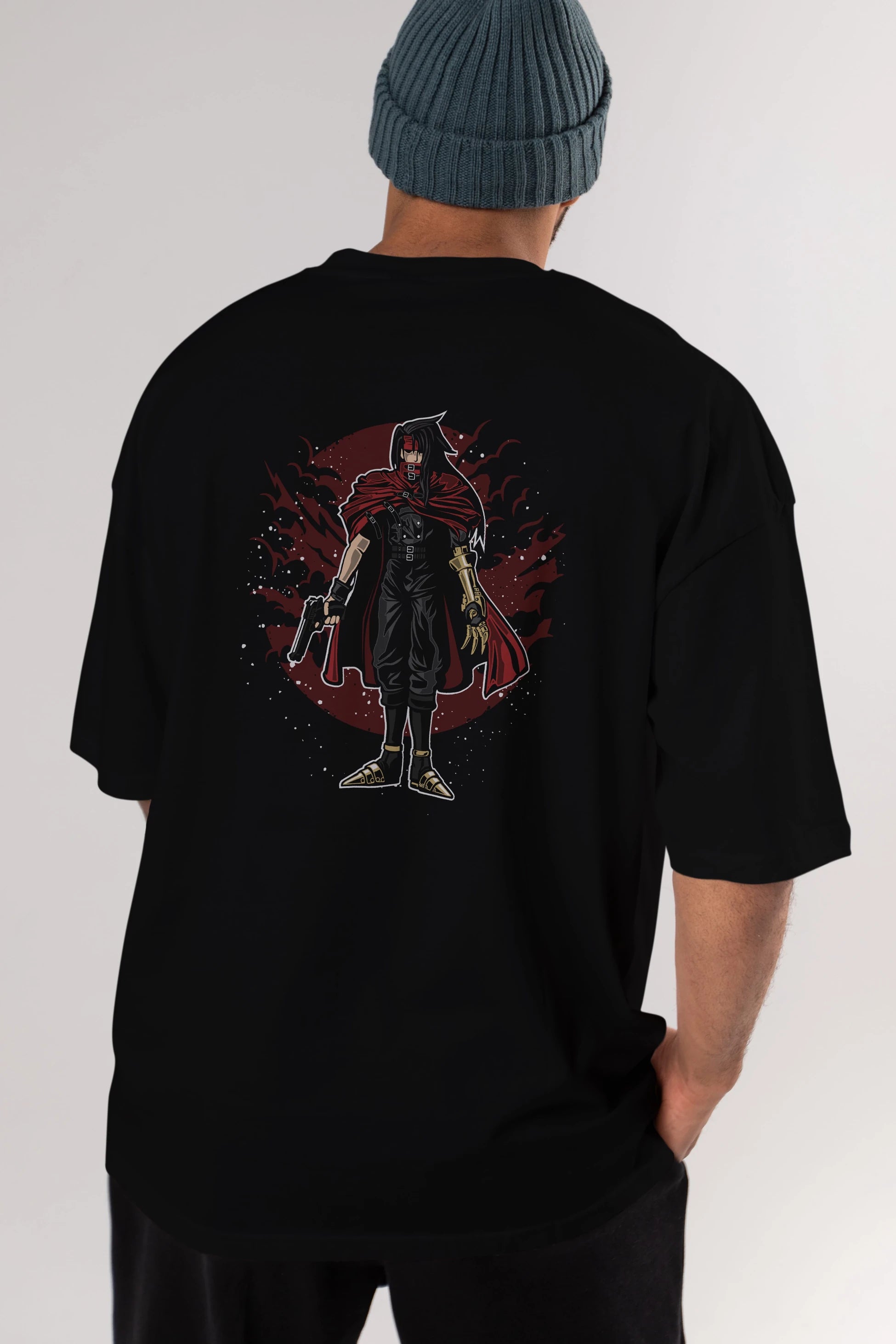 FINAL FANTASY Arka Baskılı Oversize t-shirt Erkek Kadın Unisex %100 Pamuk