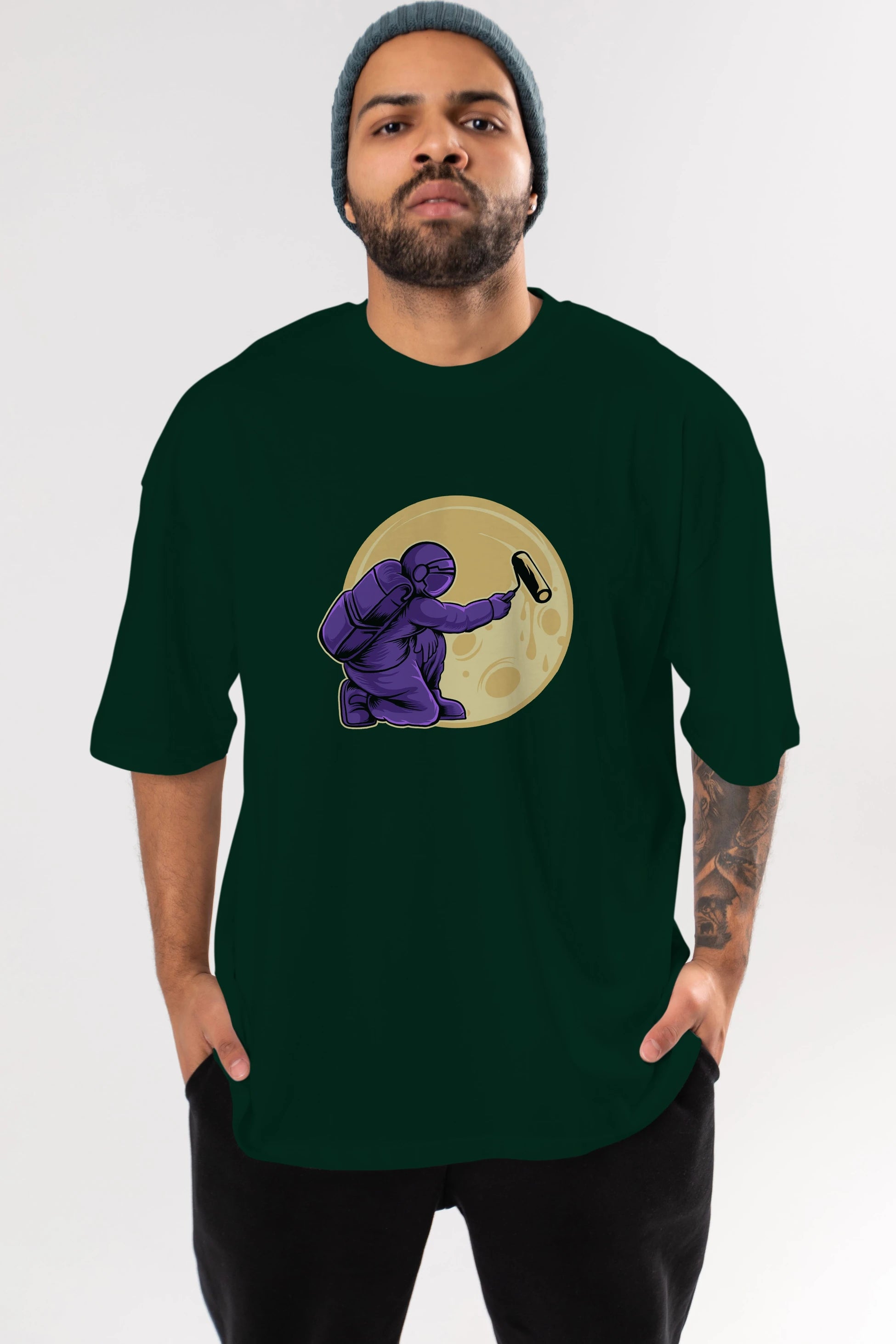 Astropaint Ön Baskılı Oversize t-shirt Erkek Kadın Unisex