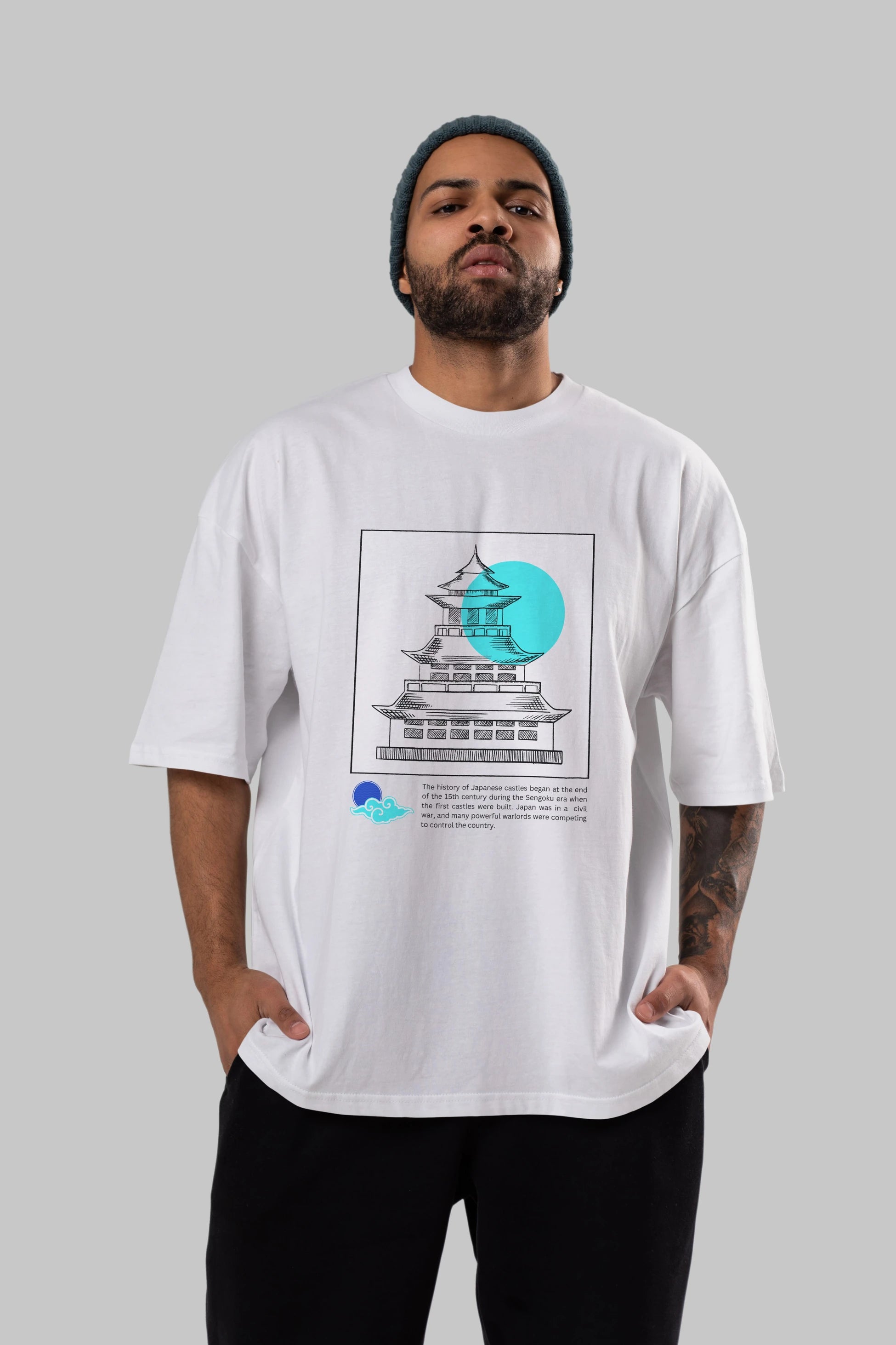 Japan Streetwear Ön Baskılı Oversize t-shirt Erkek Kadın Unisex