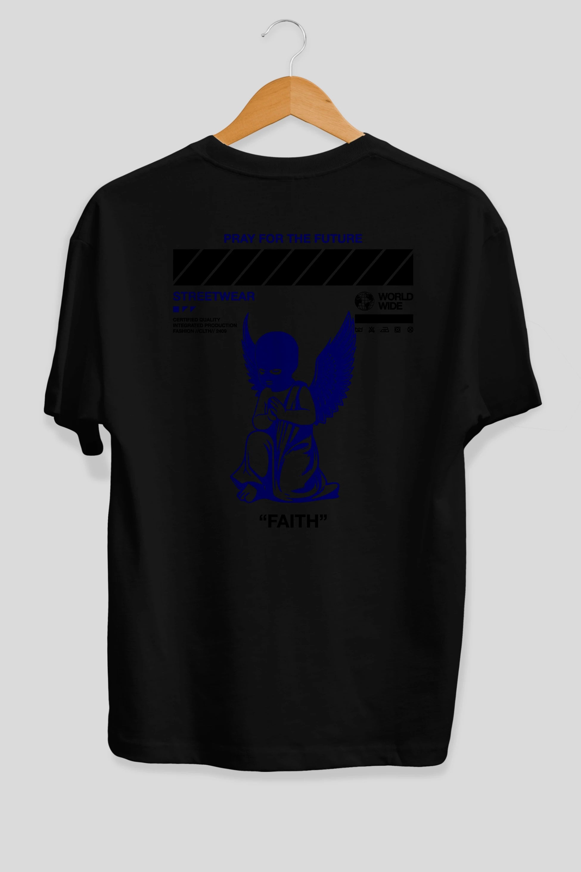 Pray for The Future Arka Baskılı Oversize t-shirt Erkek Kadın Unisex