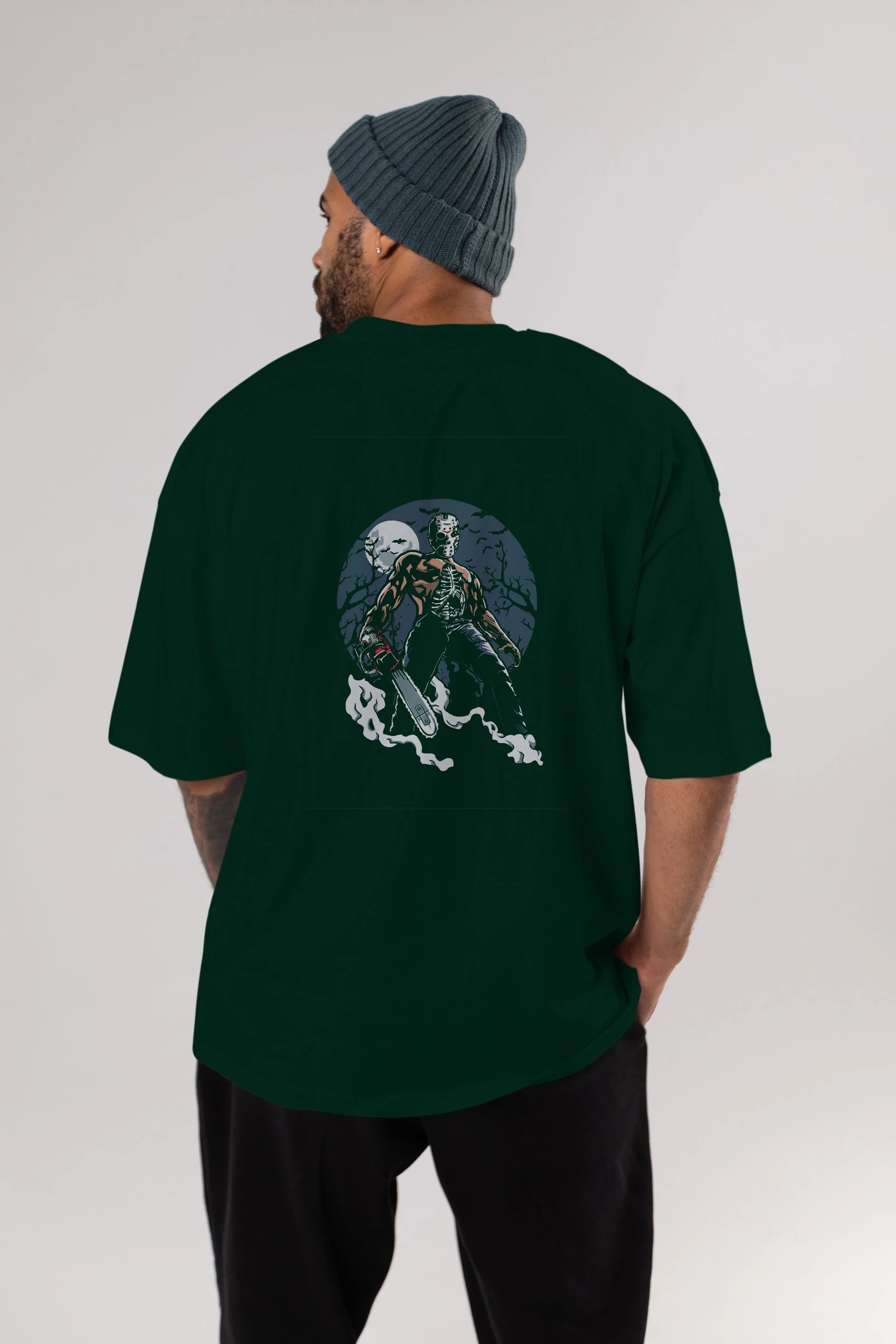 Evil Killer Arka Baskılı Oversize t-shirt Erkek Kadın Unisex %100 Pamuk