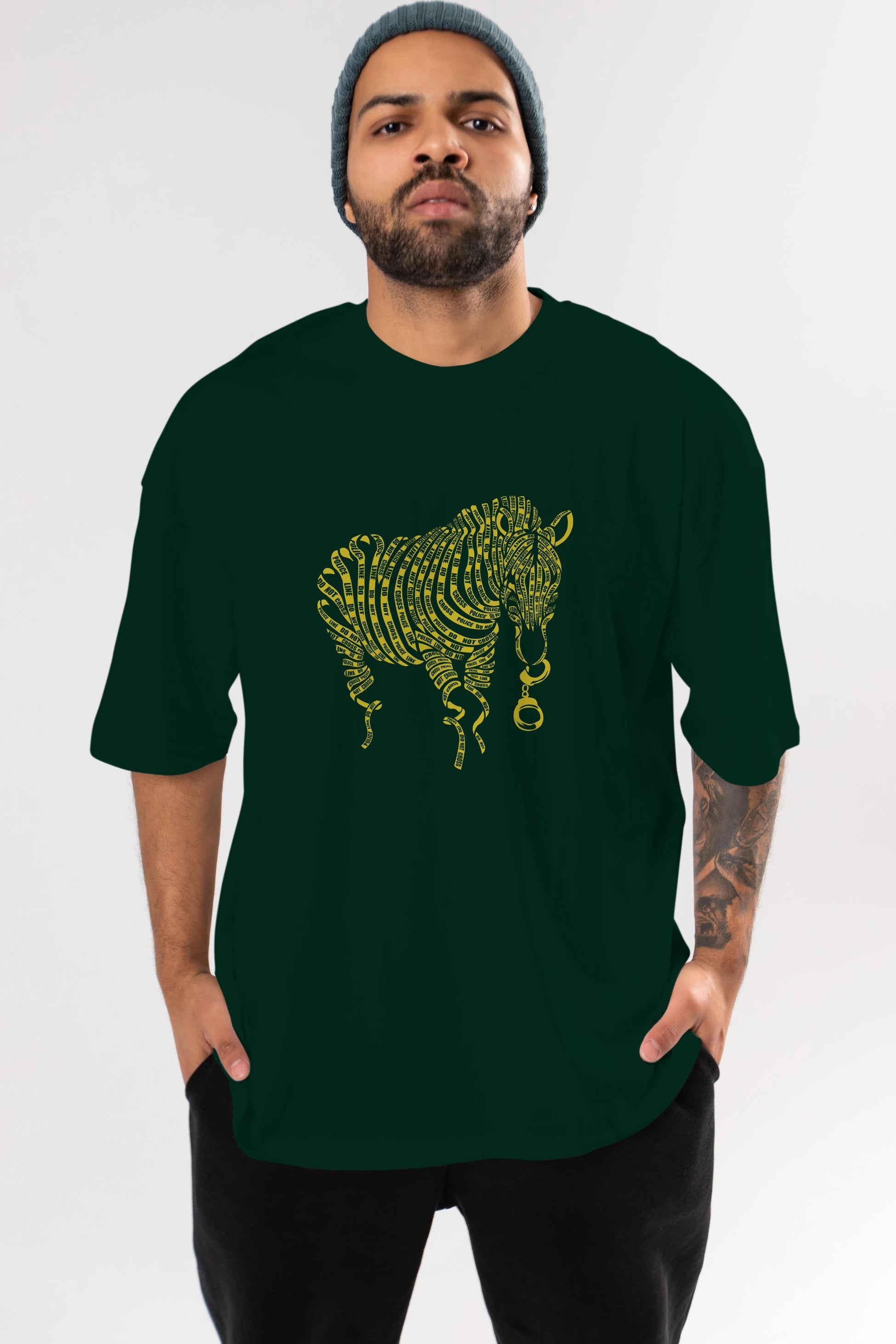 Nature of Crime Ön Baskılı Oversize t-shirt %100 pamuk Erkek Kadın Unisex