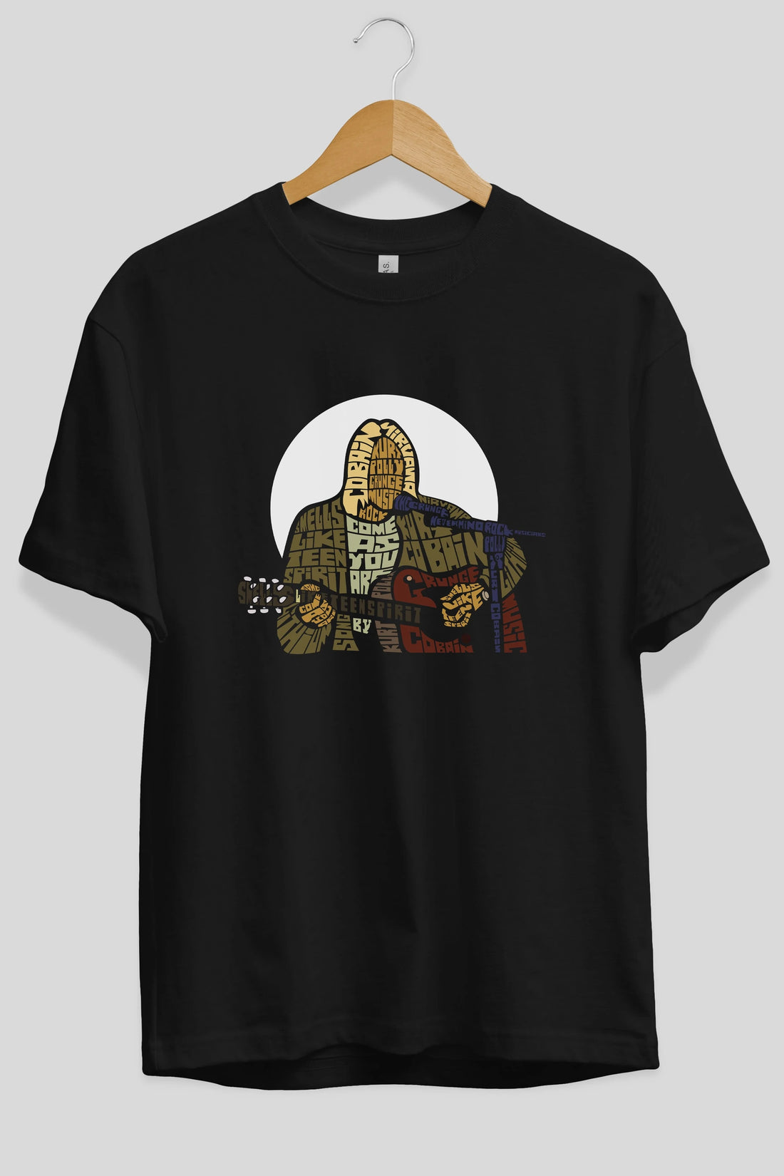 Kurt Cobain Ön Baskılı Oversize t-shirt %100 pamuk Erkek Kadın Unisex