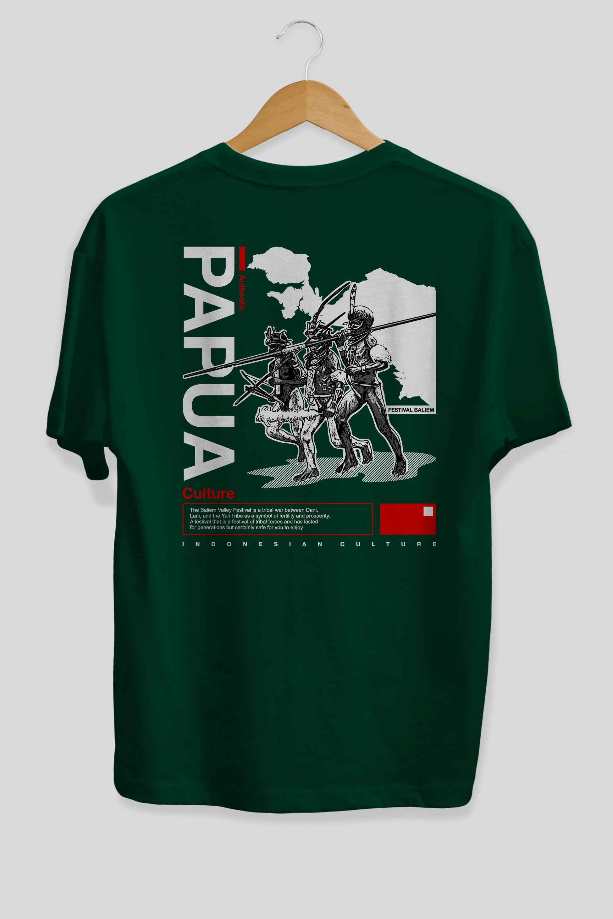 Papua Culture Arka Baskılı Oversize t-shirt Erkek Kadın Unisex