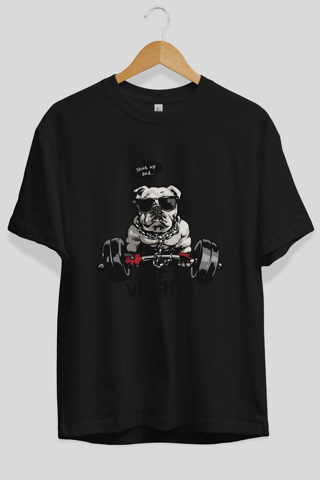 Teddy Bear Lift Weights Ön Baskılı Oversize t-shirt Erkek Kadın Unisex %100 Pamuk