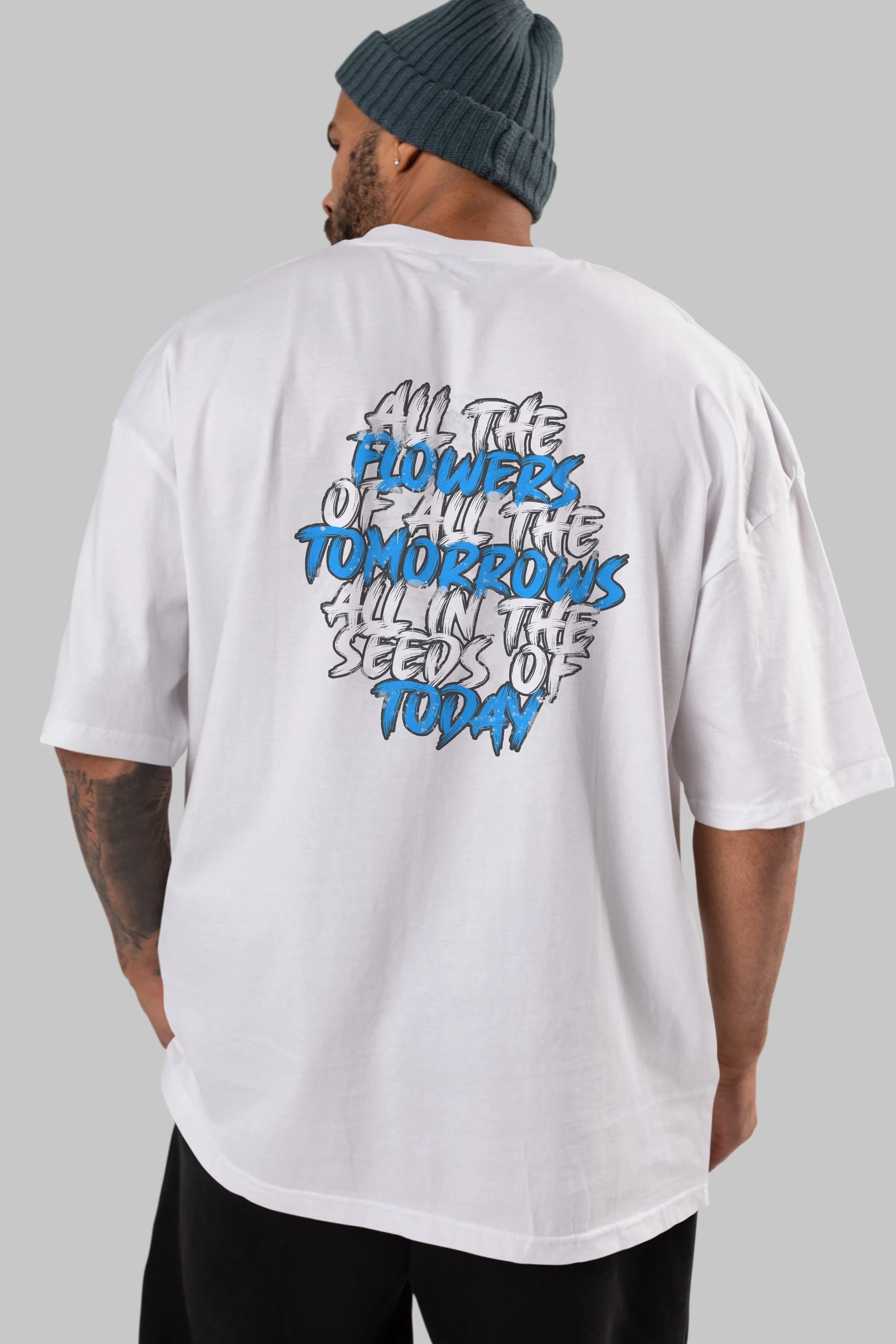 All The Flowers Of All The Tomorrows Arka Baskılı Oversize t-shirt Erkek Kadın Unisex