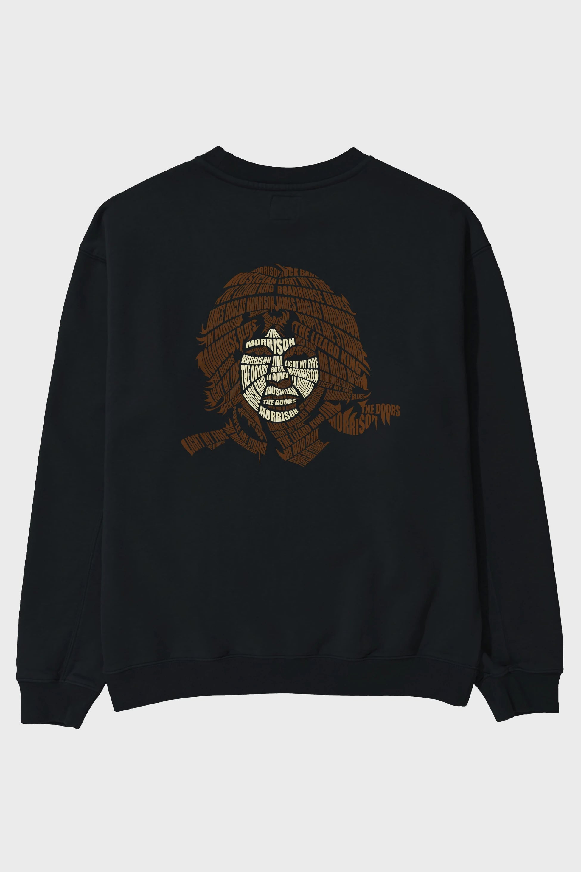 Jim Morrison Calligram Arka Baskılı Oversize Sweatshirt Erkek Kadın Unisex