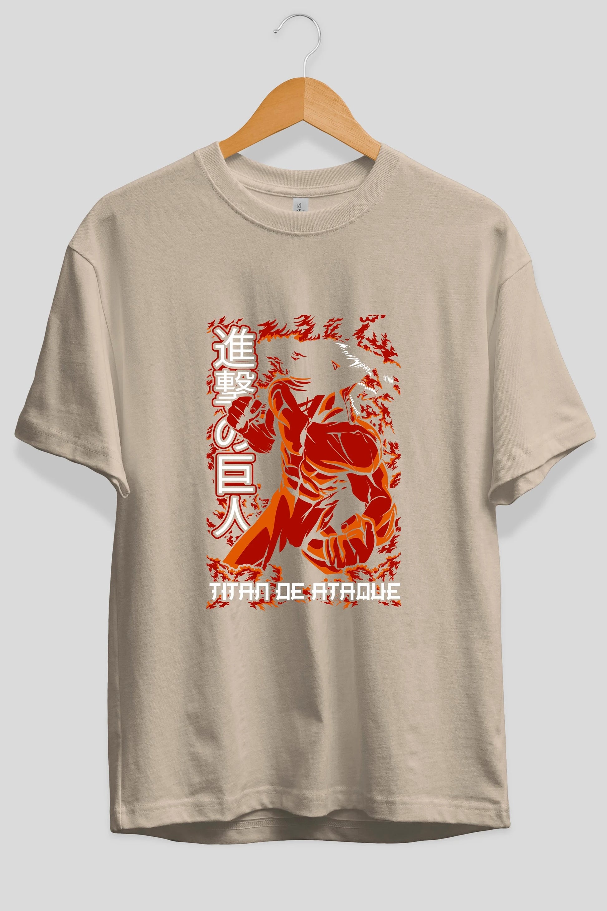 Eren Yeager Anime Ön Baskılı Oversize t-shirt Erkek Kadın Unisex
